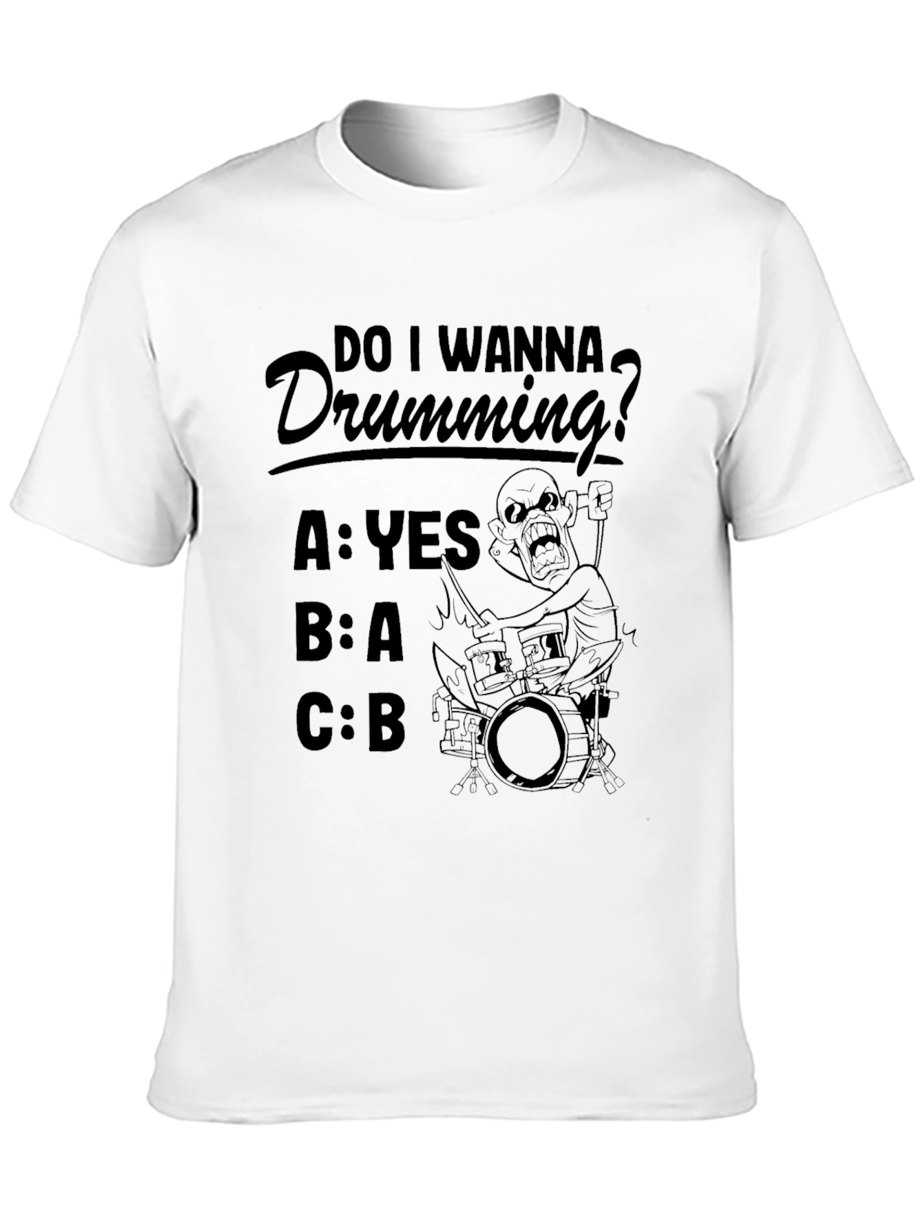 Funny Drumming T-Shirt - Do I Wanna Drumming?