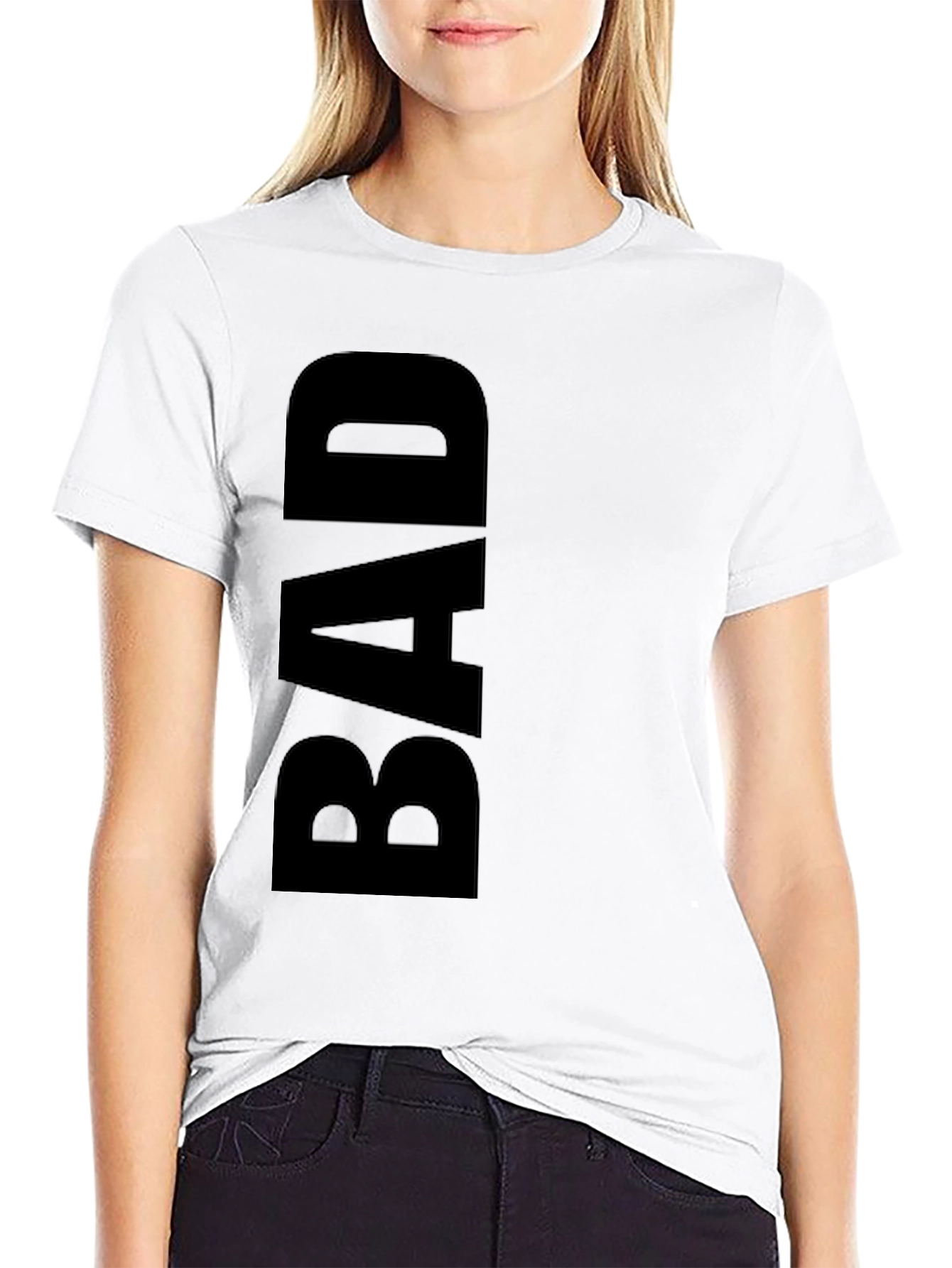 Black BAD Graphic Tee - Trendy Casual Wear