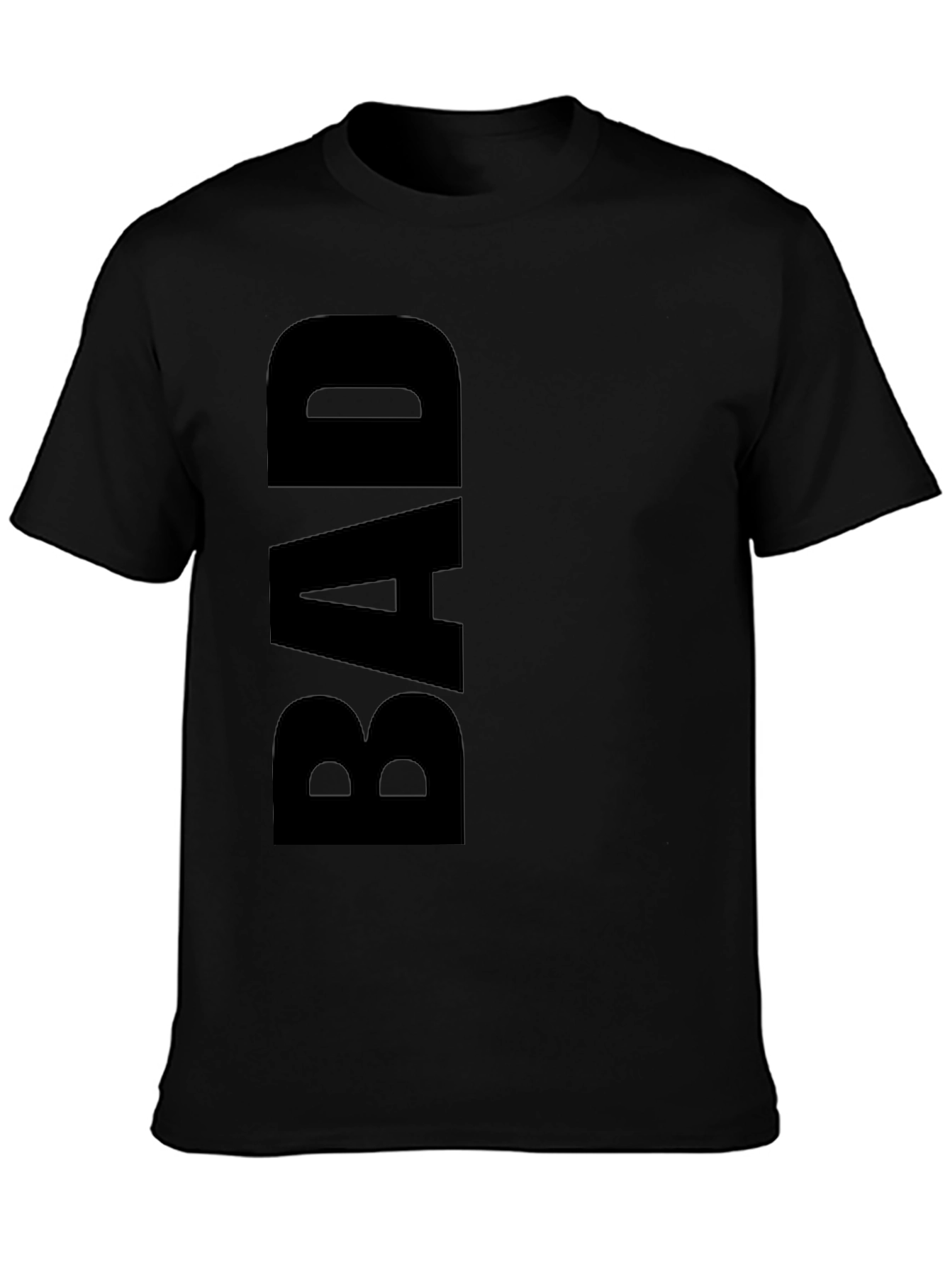 Black BAD Graphic Tee - Trendy Casual Wear