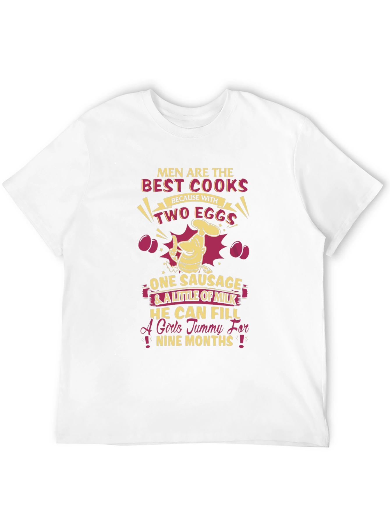Funny Mens Best Cooks Eggs Sausage T-Shirt