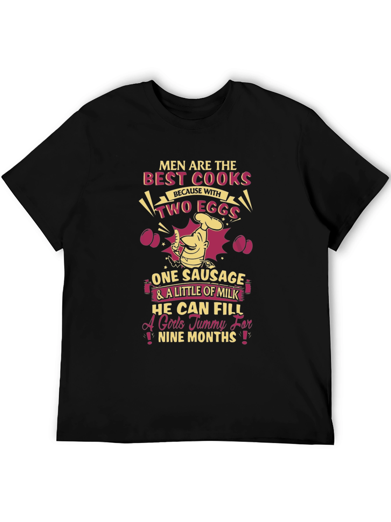 Funny Mens Best Cooks Eggs Sausage T-Shirt