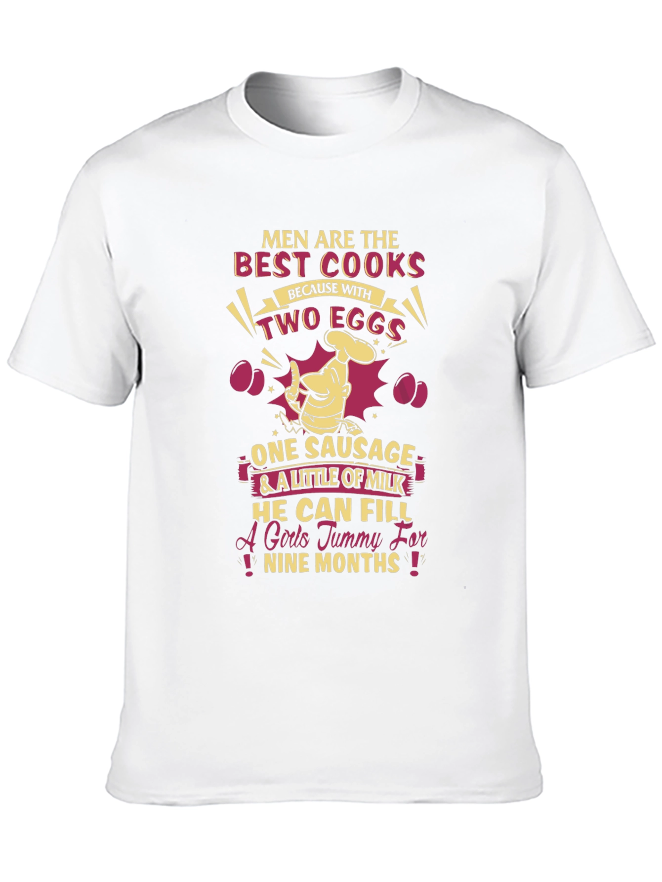 Funny Mens Best Cooks Eggs Sausage T-Shirt