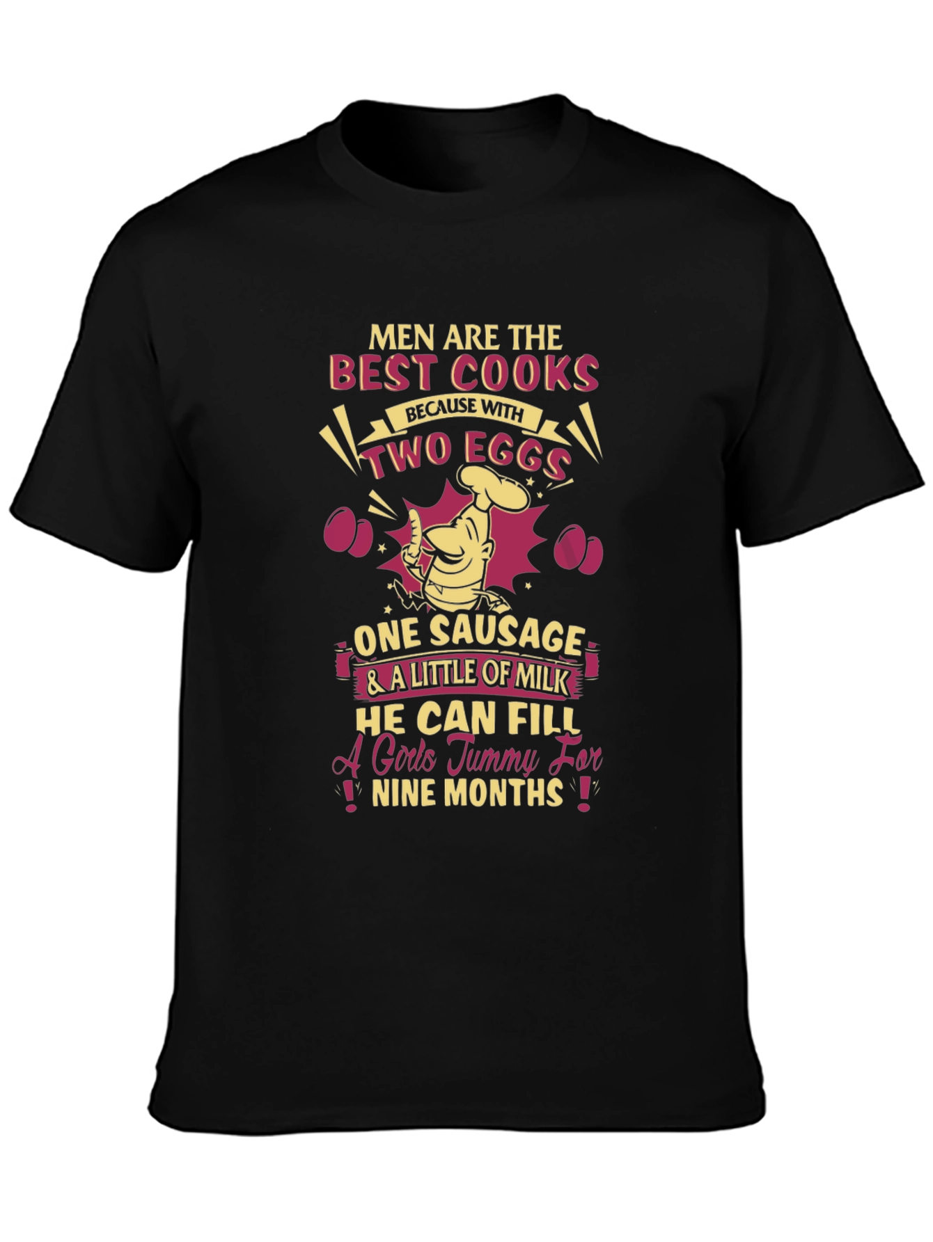 Funny Mens Best Cooks Eggs Sausage T-Shirt