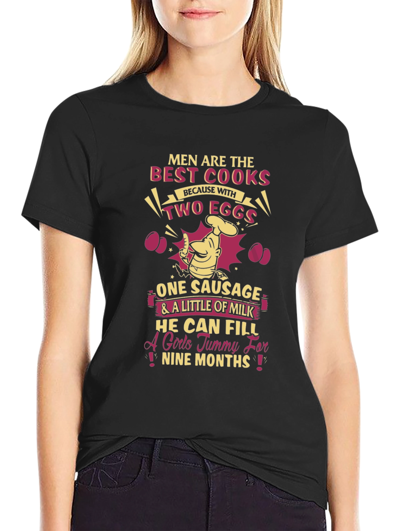 Funny Mens Best Cooks Eggs Sausage T-Shirt
