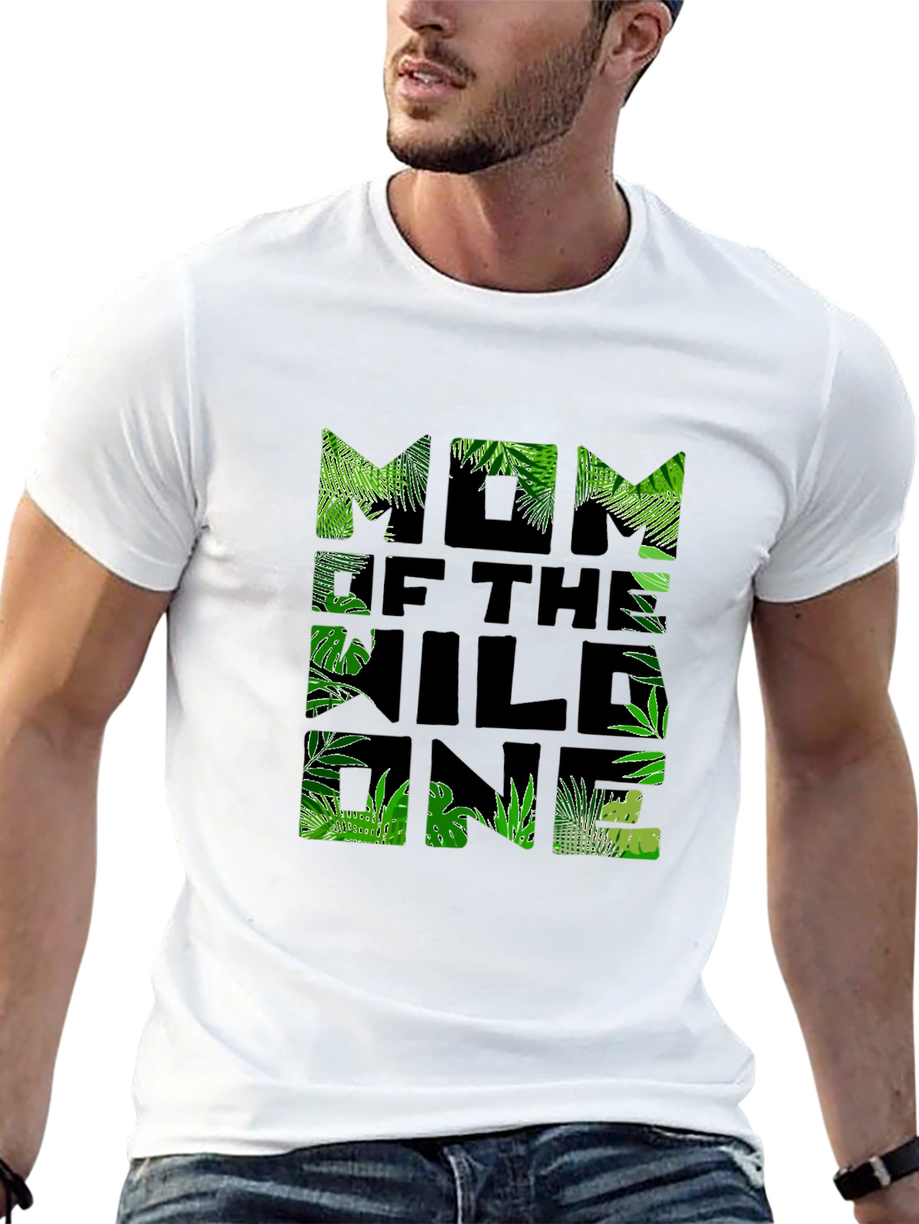 Wild One Mom T-Shirt - Jungle Print