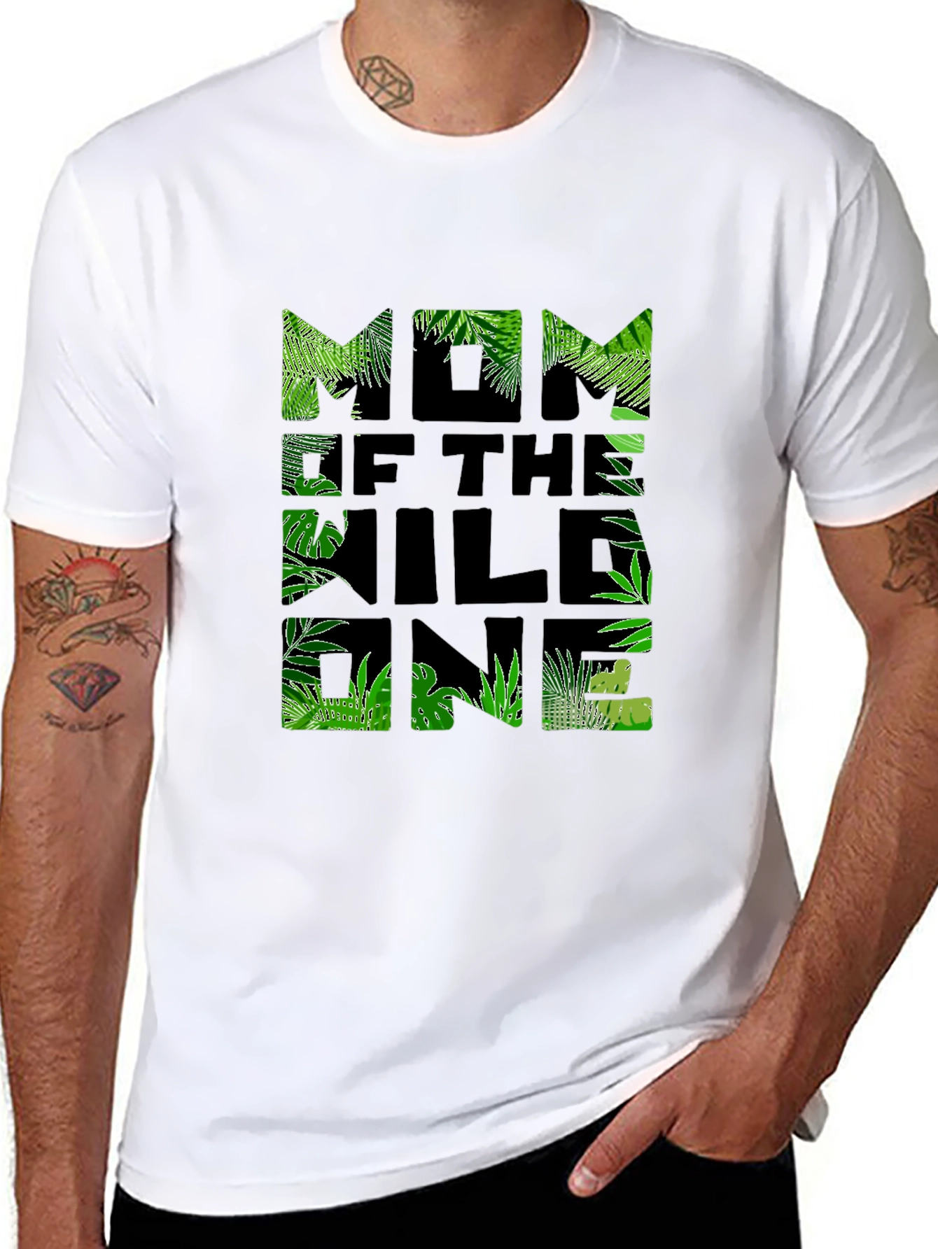 Wild One Mom T-Shirt - Jungle Print