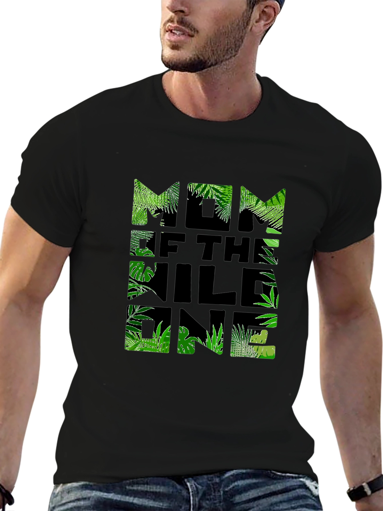 Wild One Mom T-Shirt - Jungle Print