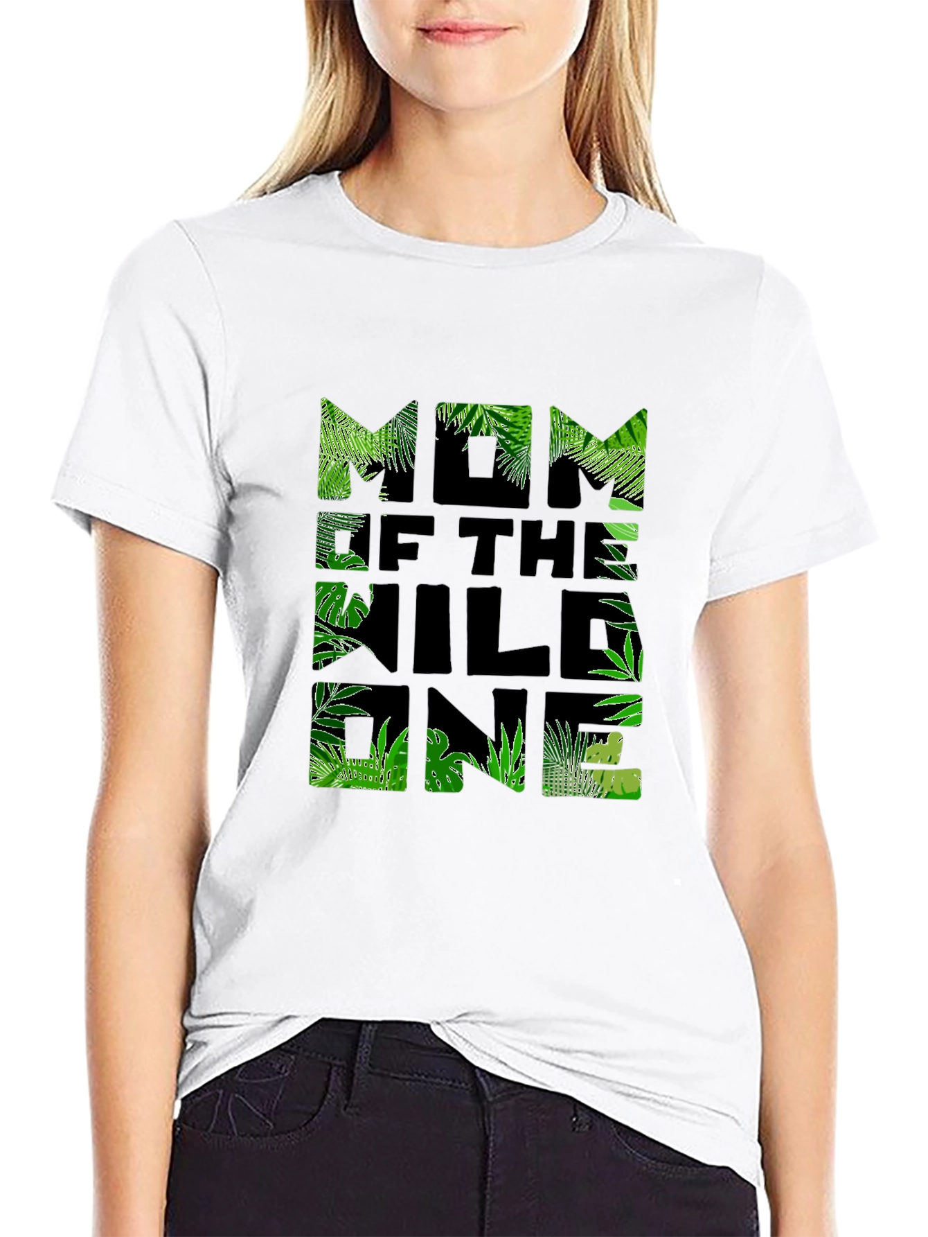 Wild One Mom T-Shirt - Jungle Print