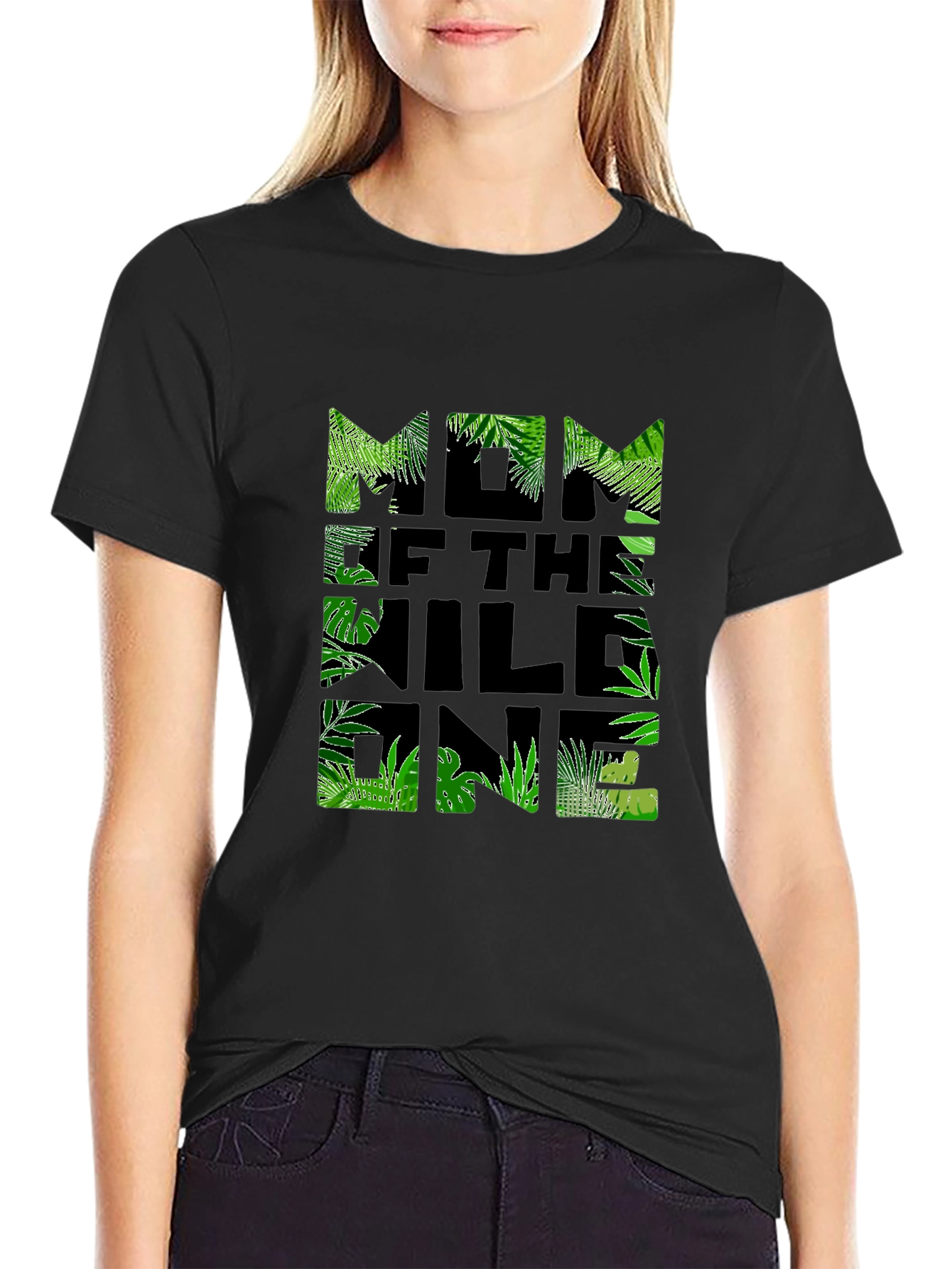 Wild One Mom T-Shirt - Jungle Print