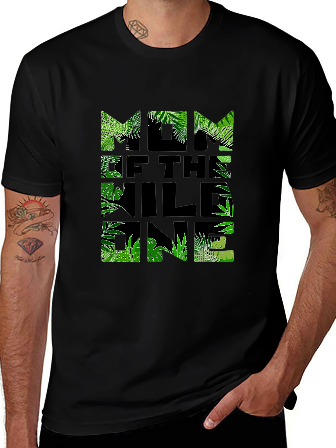 Wild One Mom T-Shirt - Jungle Print