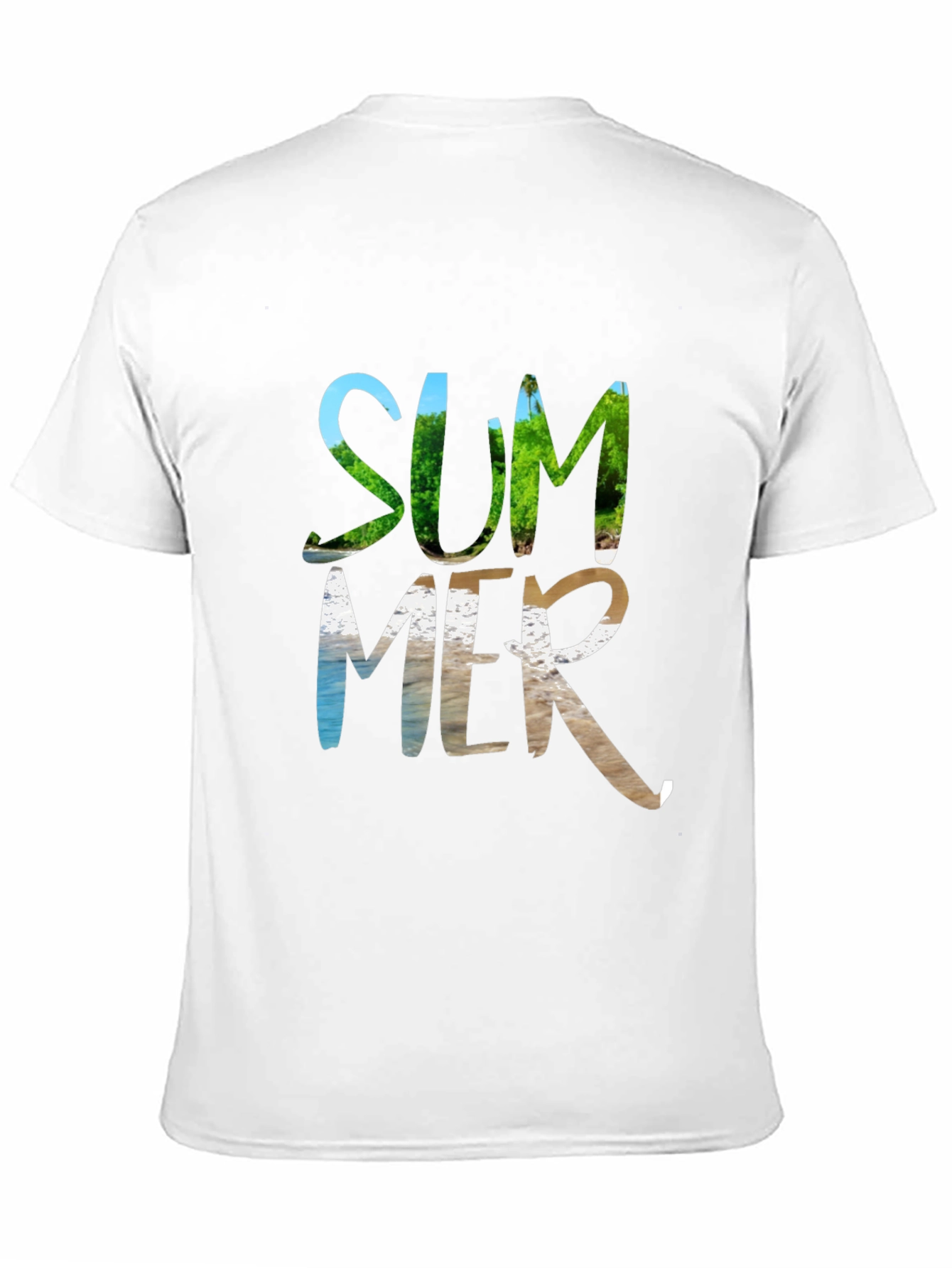Summer Themed Graphic Tee - Black