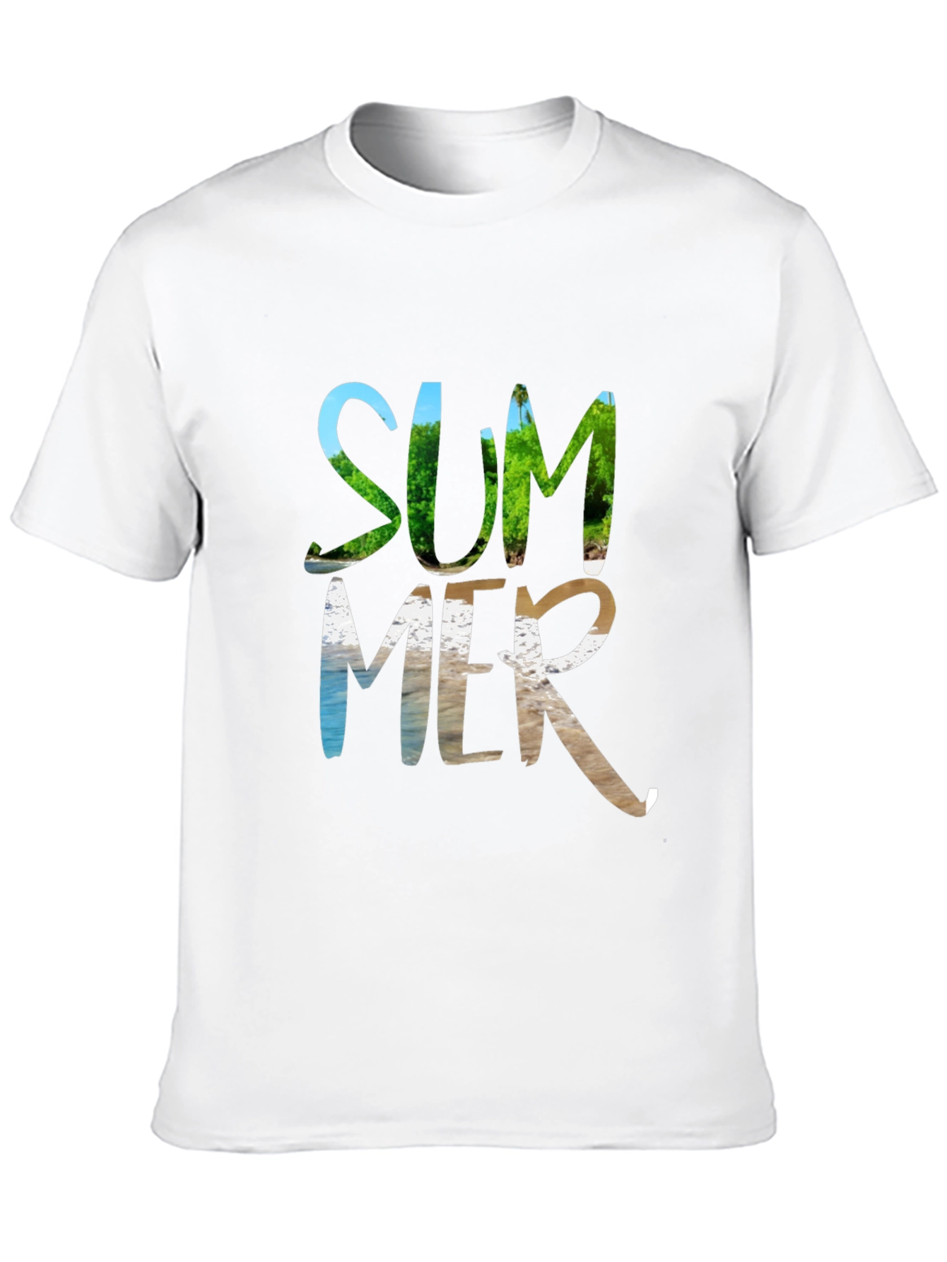 Summer Themed Graphic Tee - Black