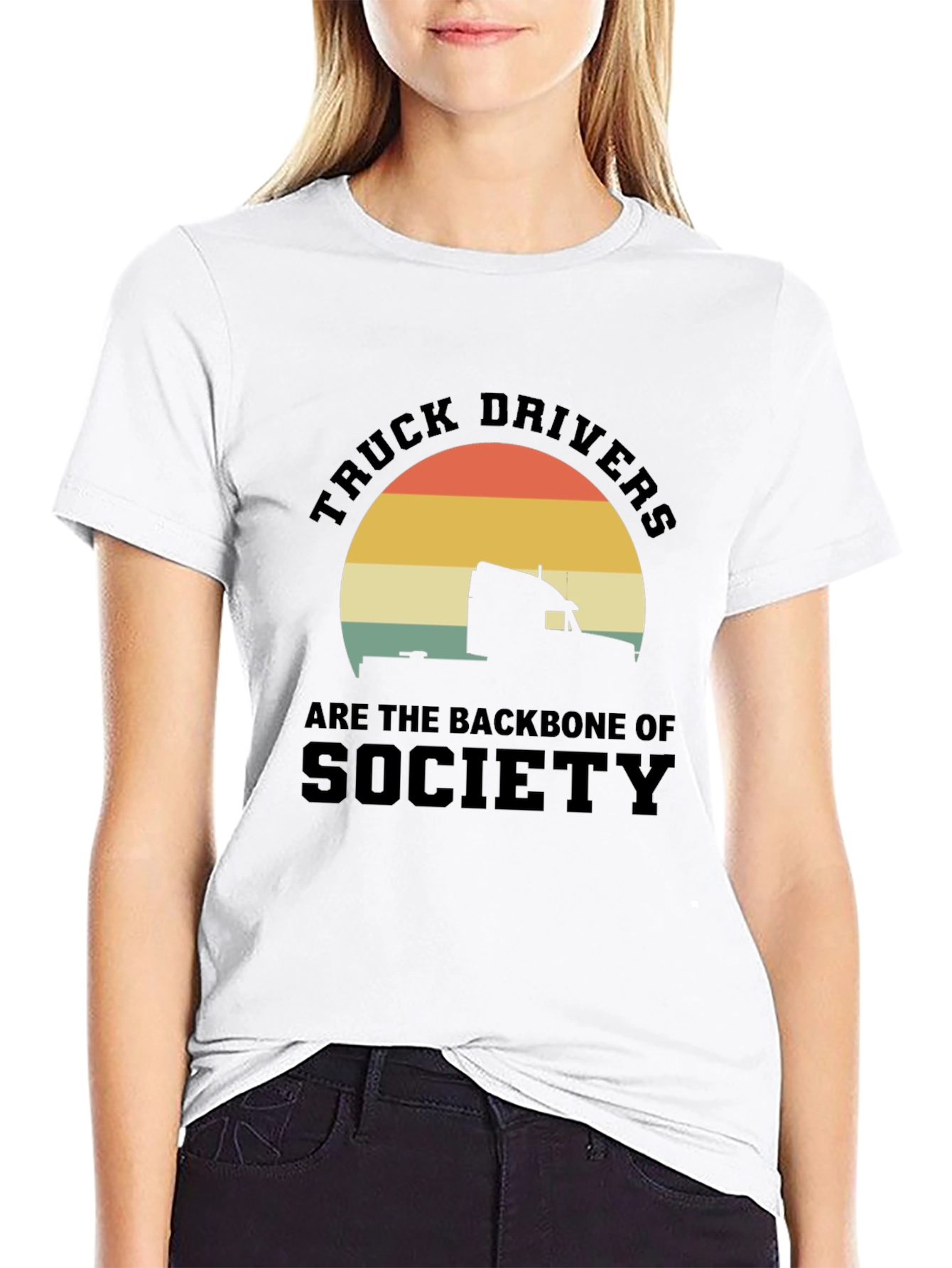 Truck Driver Backbone T-Shirt