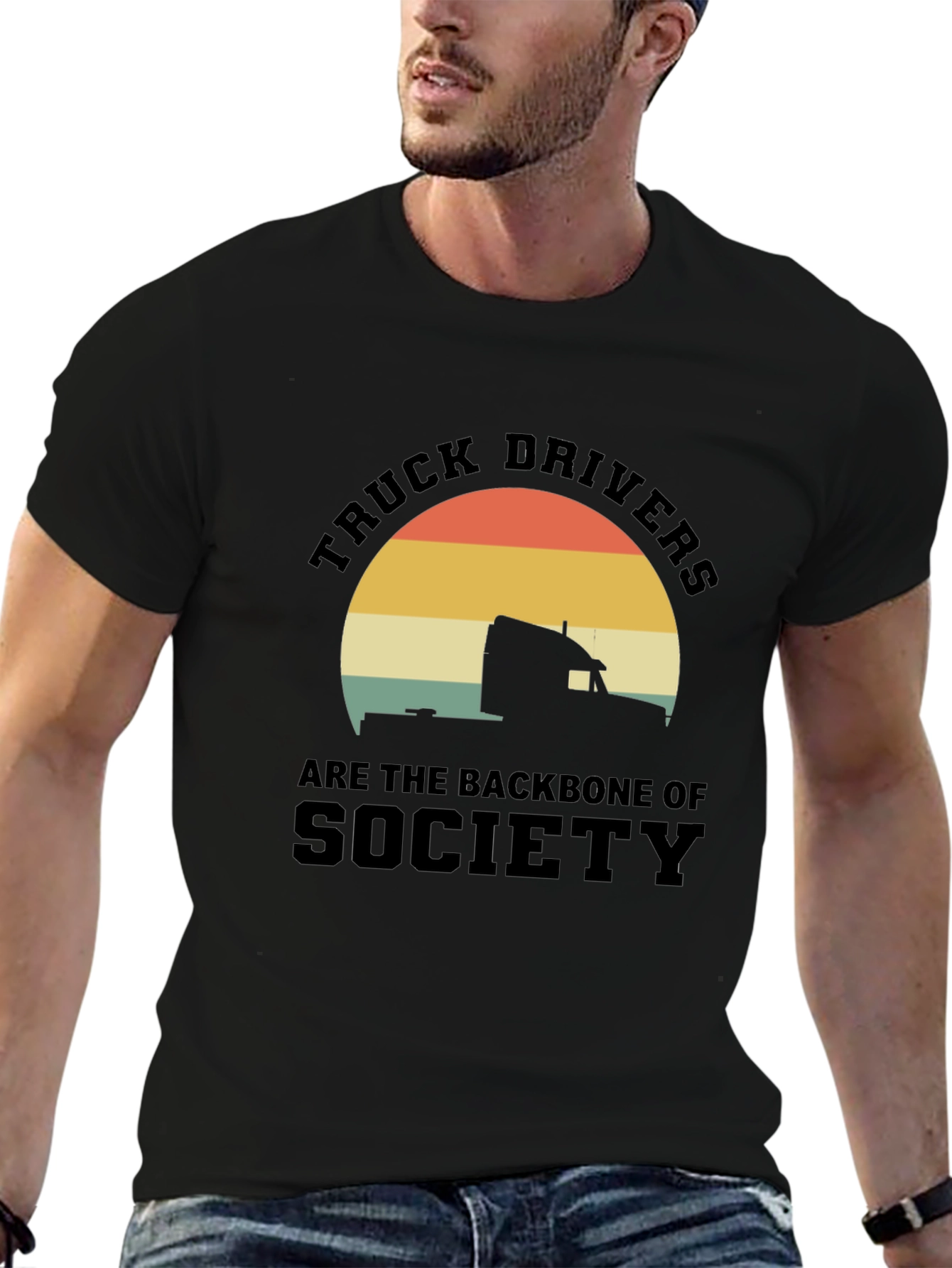 Truck Driver Backbone T-Shirt