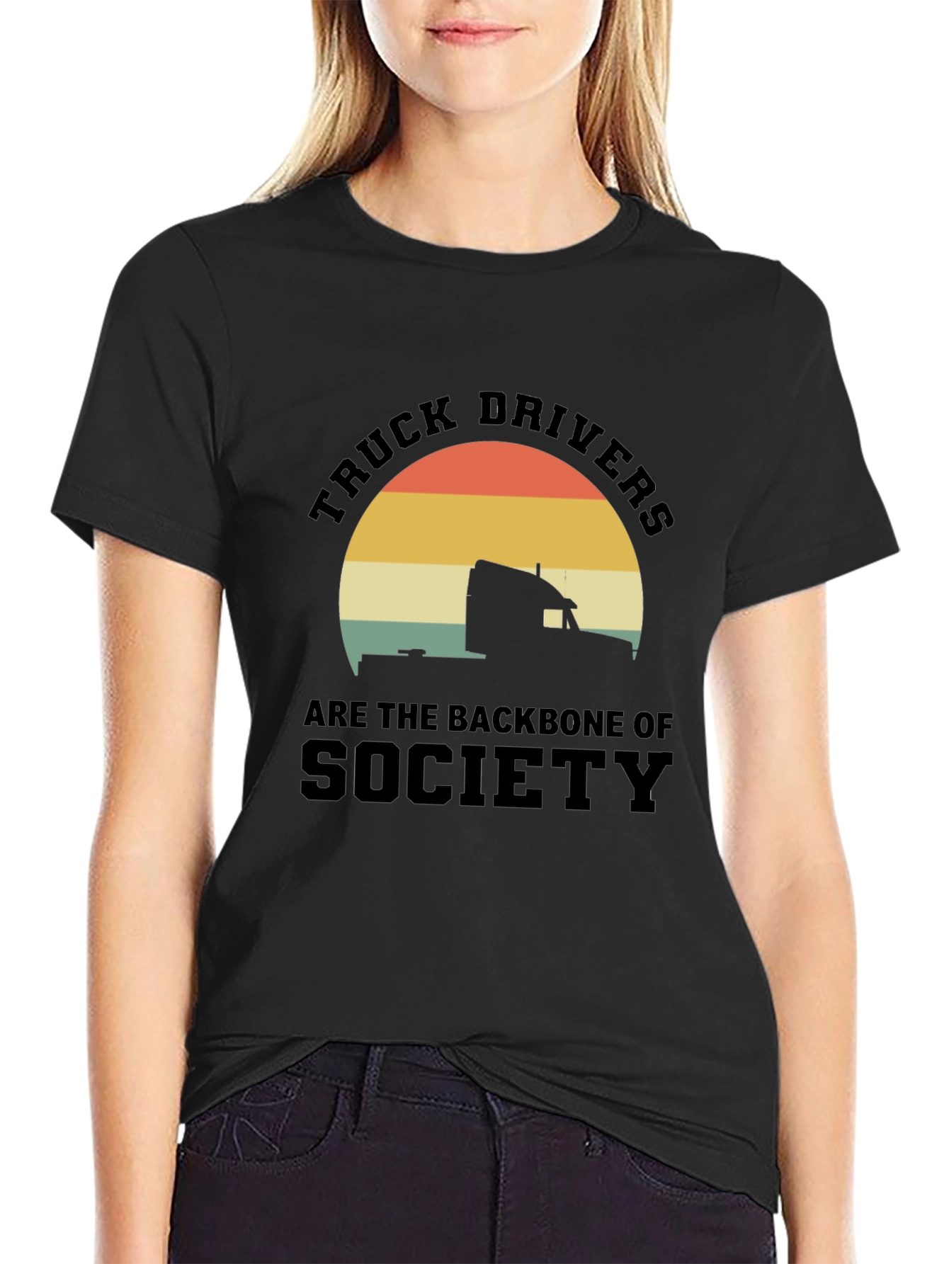 Truck Driver Backbone T-Shirt