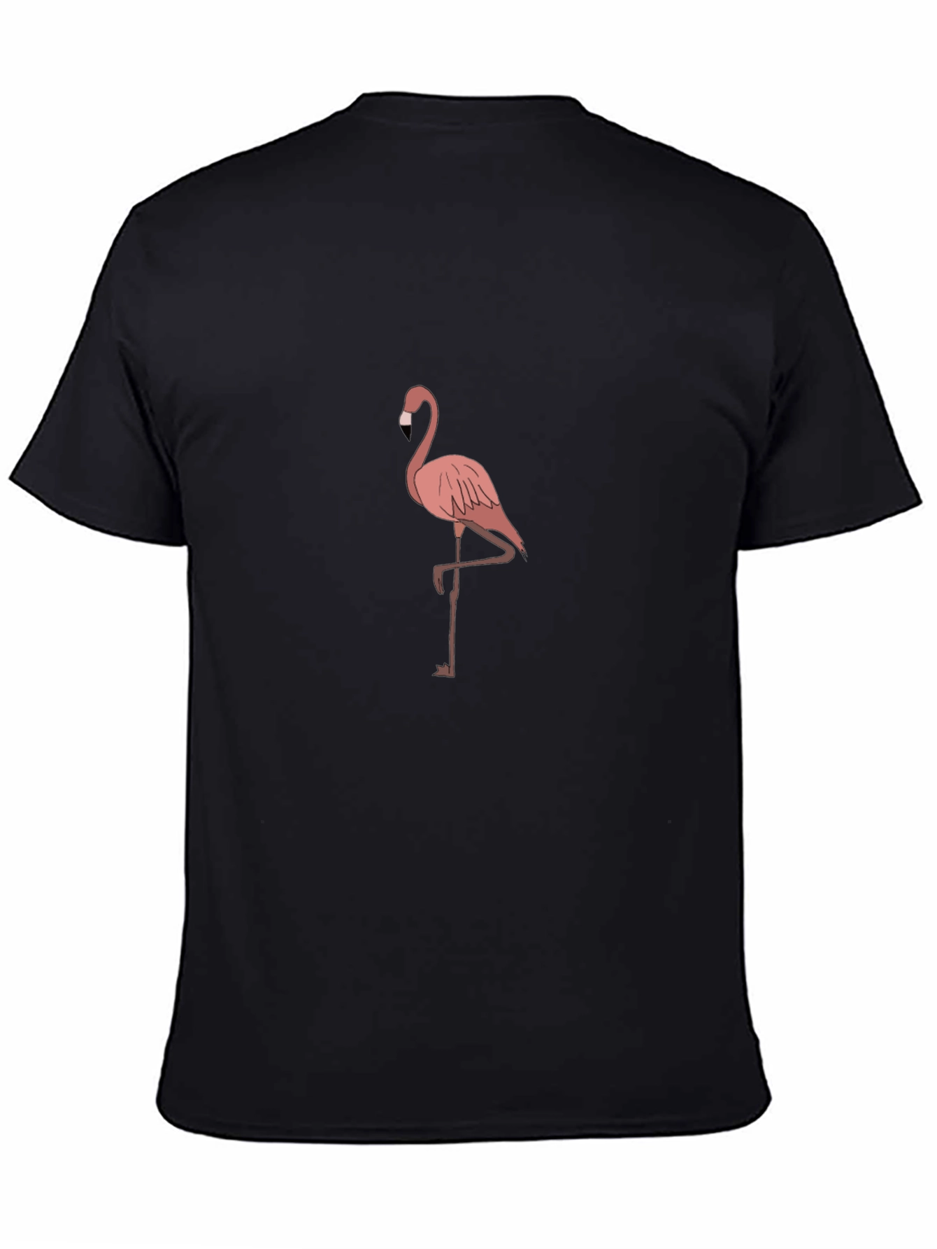 Flamingo Graphic Tee - Black Casual T-Shirt