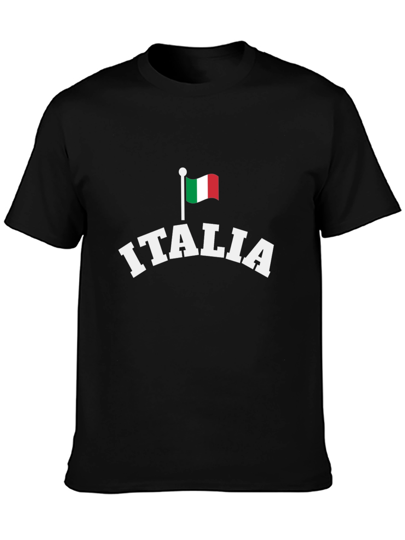 Italia Flag Graphic Tee - Black Italian Pride T-Shirt