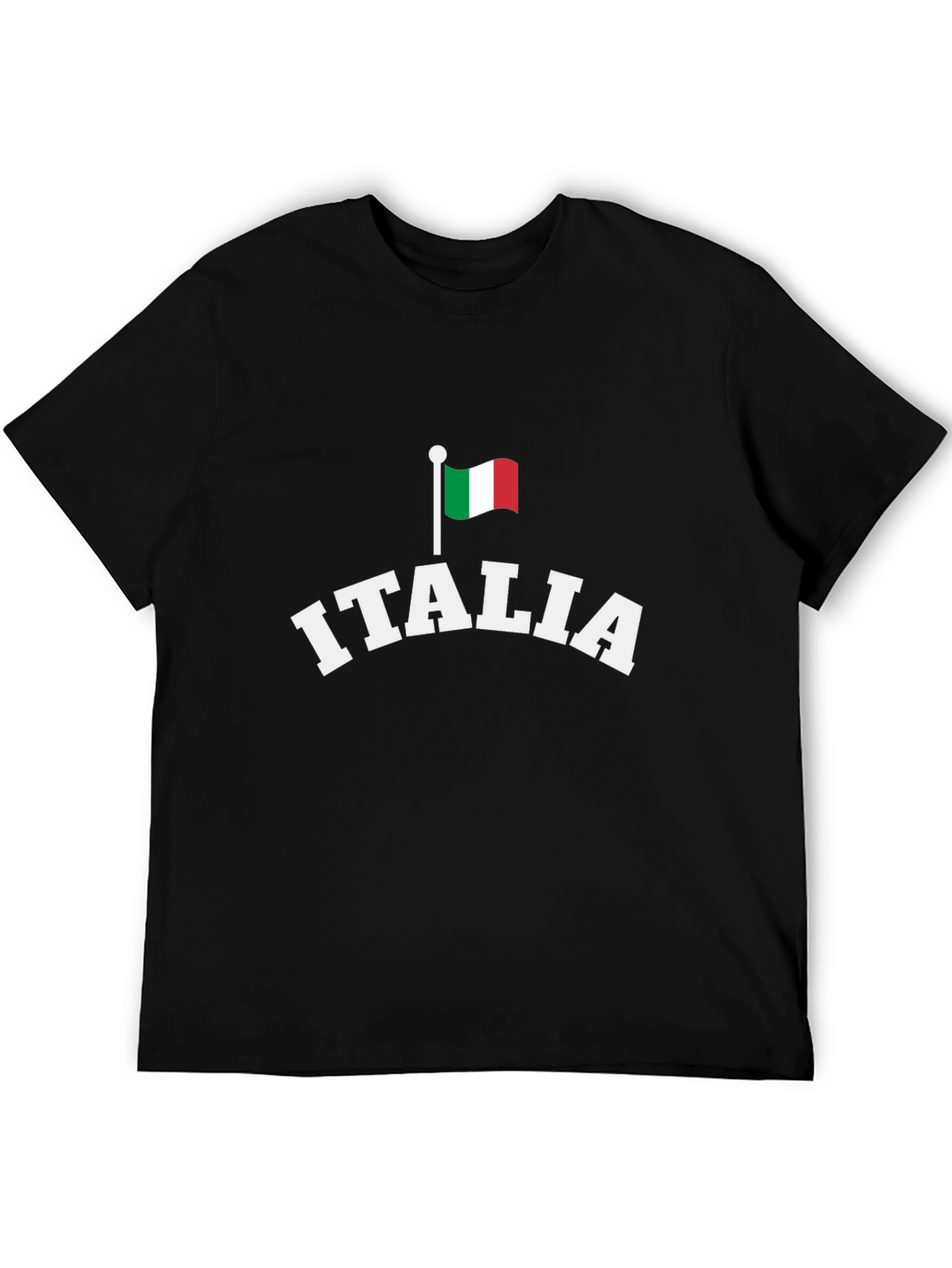 Italia Flag Graphic Tee - Black Italian Pride T-Shirt