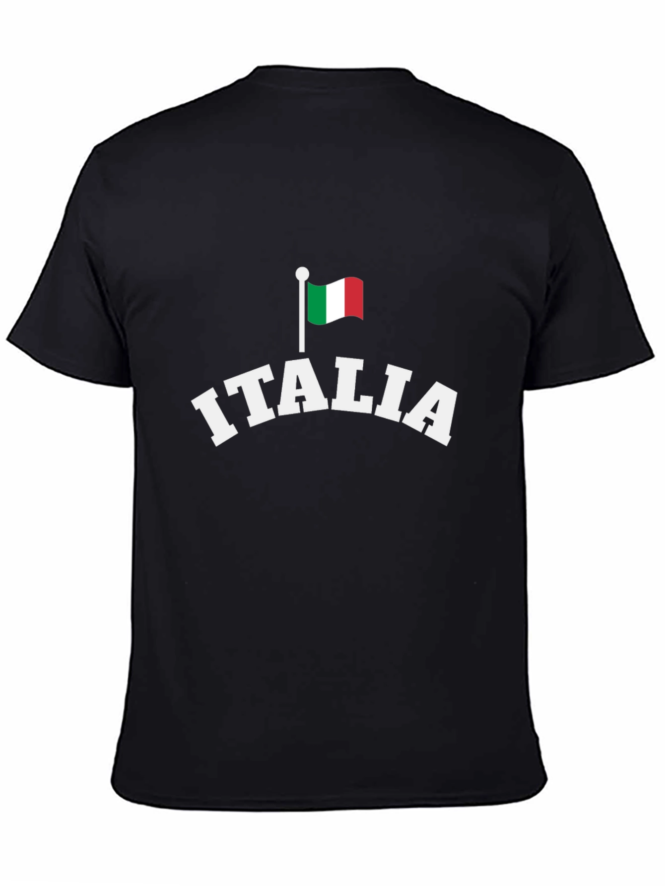 Italia Flag Graphic Tee - Black Italian Pride T-Shirt