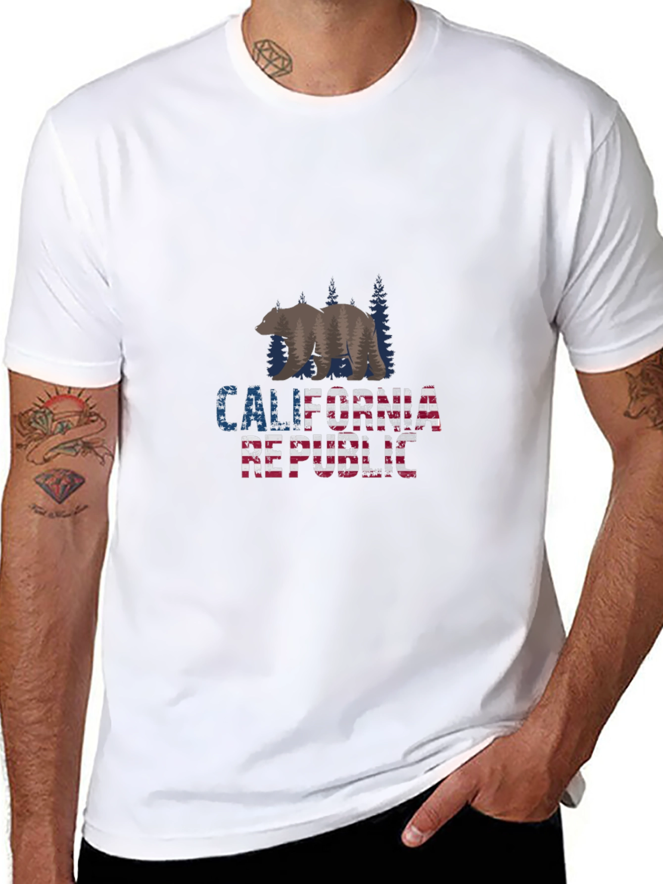 California Republic Bear T-Shirt - Black