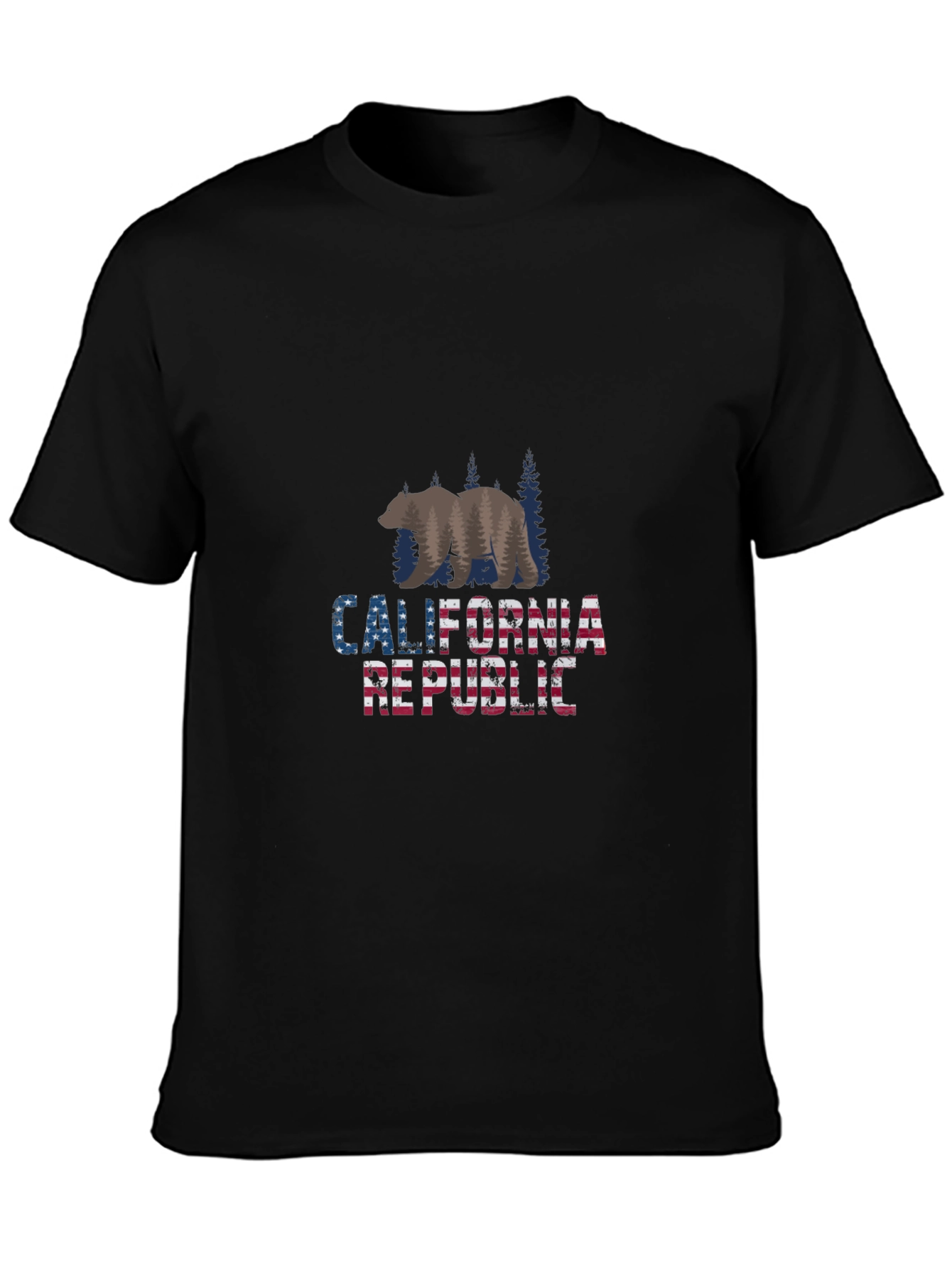 California Republic Bear T-Shirt - Black
