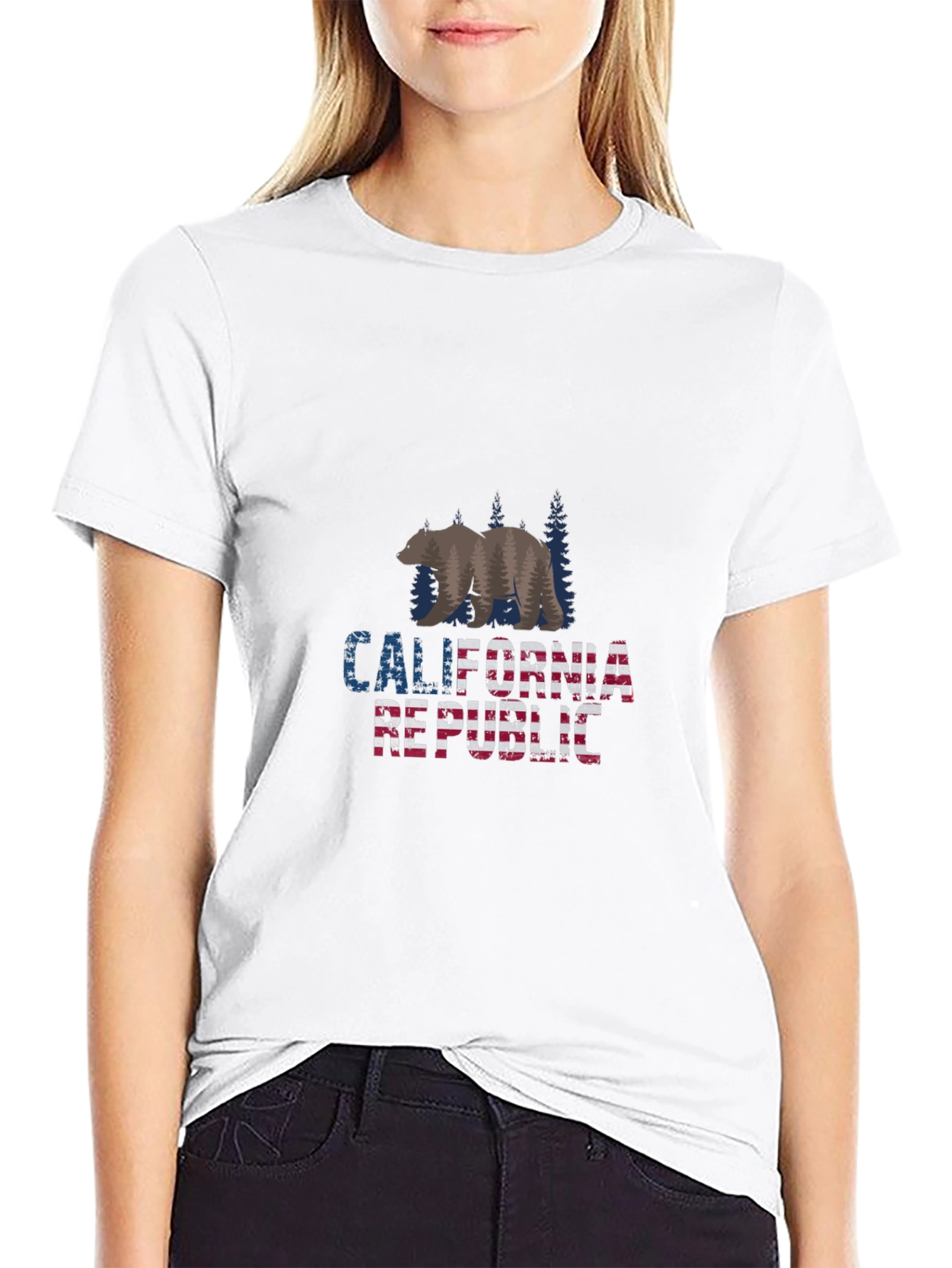 California Republic Bear T-Shirt - Black