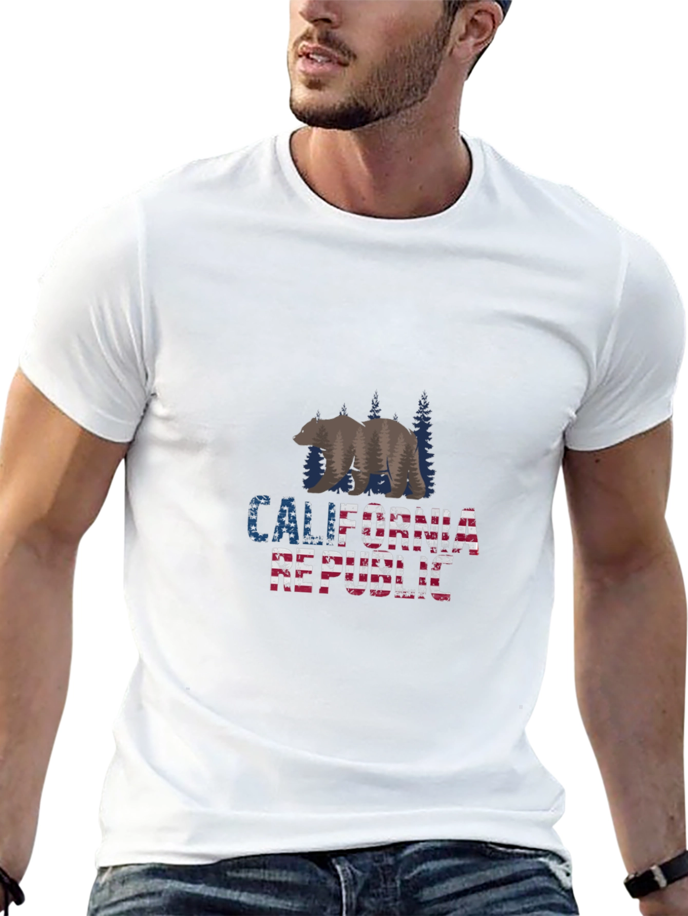 California Republic Bear T-Shirt - Black