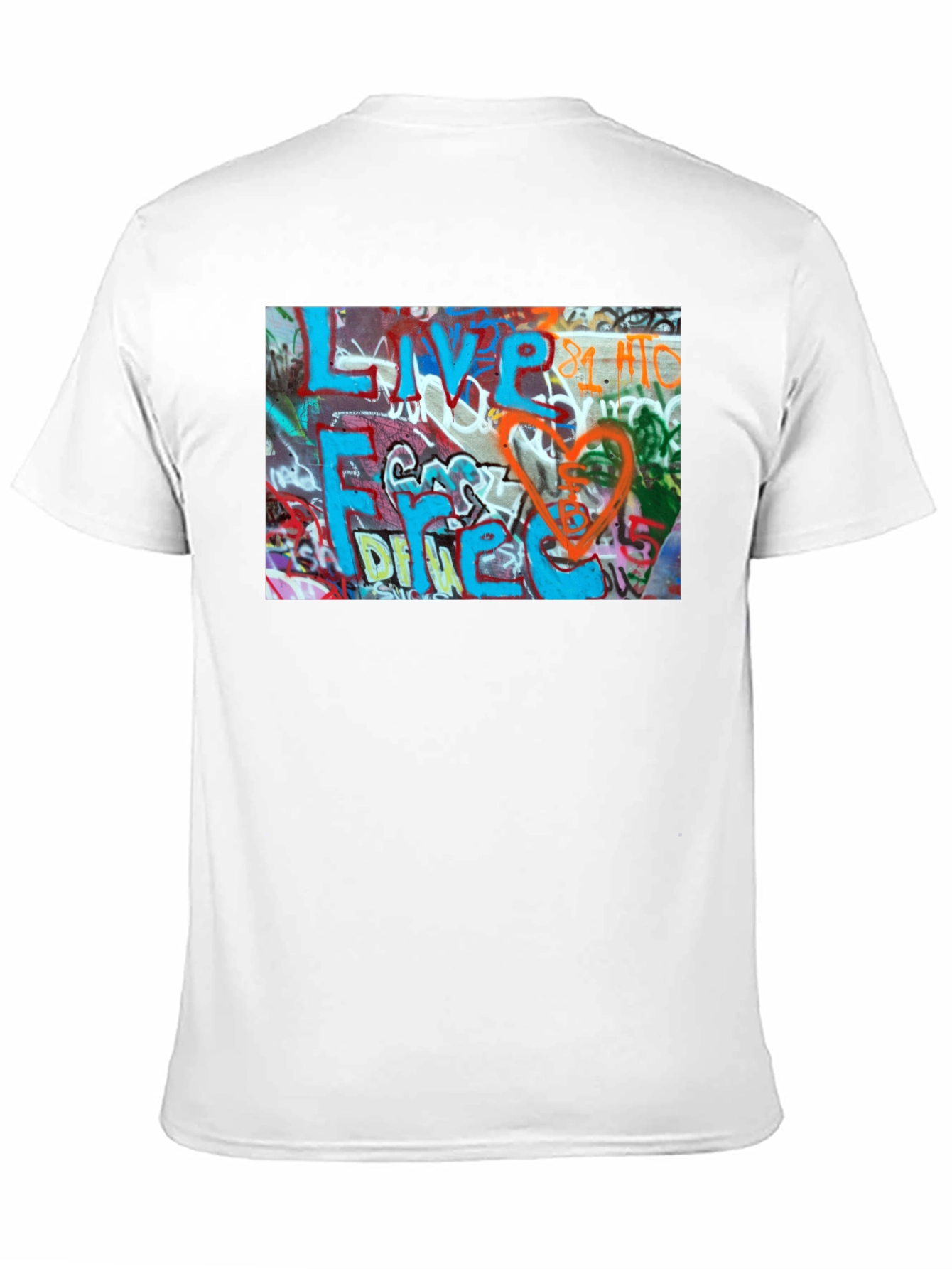 Graffiti Art T-Shirt - Live Free Design