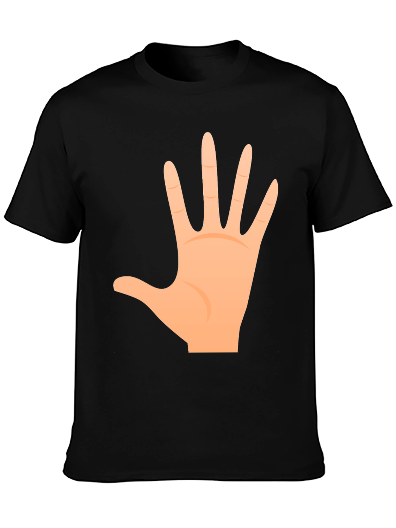 Open Hand Graphic Tee - Casual Black T-Shirt