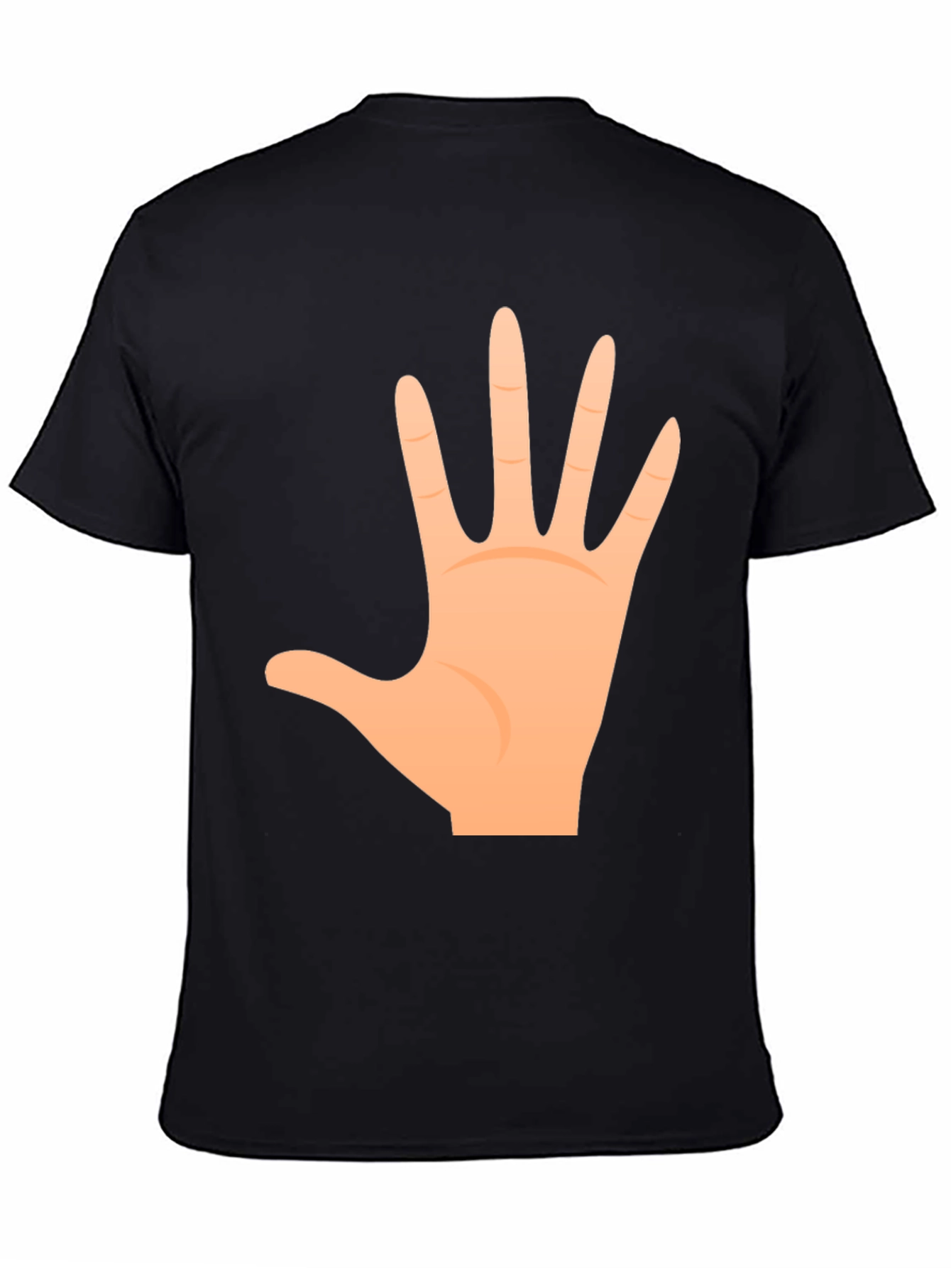 Open Hand Graphic Tee - Casual Black T-Shirt