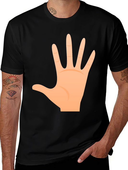 Open Hand Graphic Tee - Casual Black T-Shirt