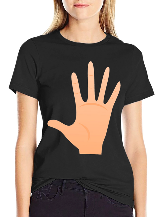 Open Hand Graphic Tee - Casual Black T-Shirt