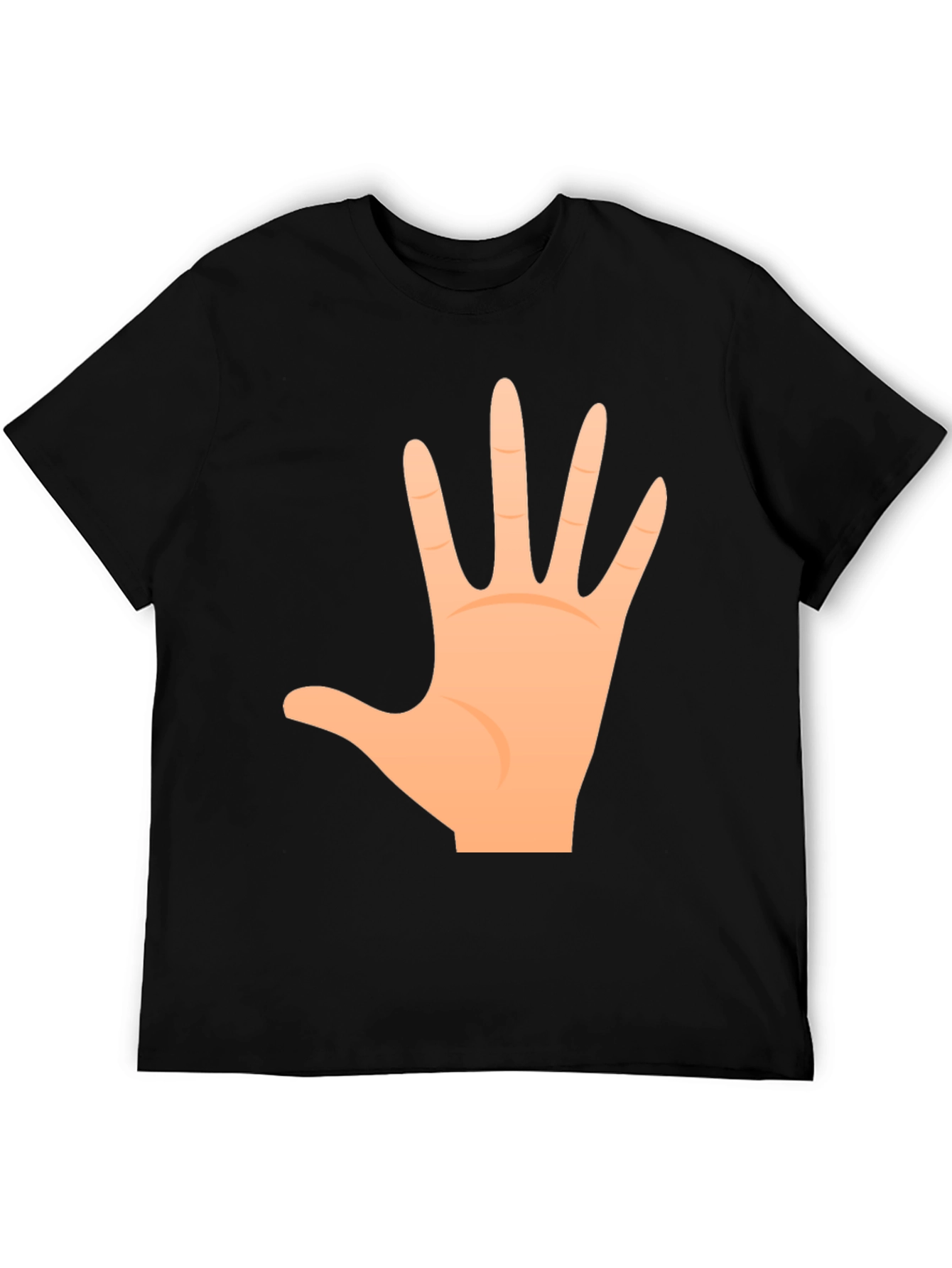 Open Hand Graphic Tee - Casual Black T-Shirt