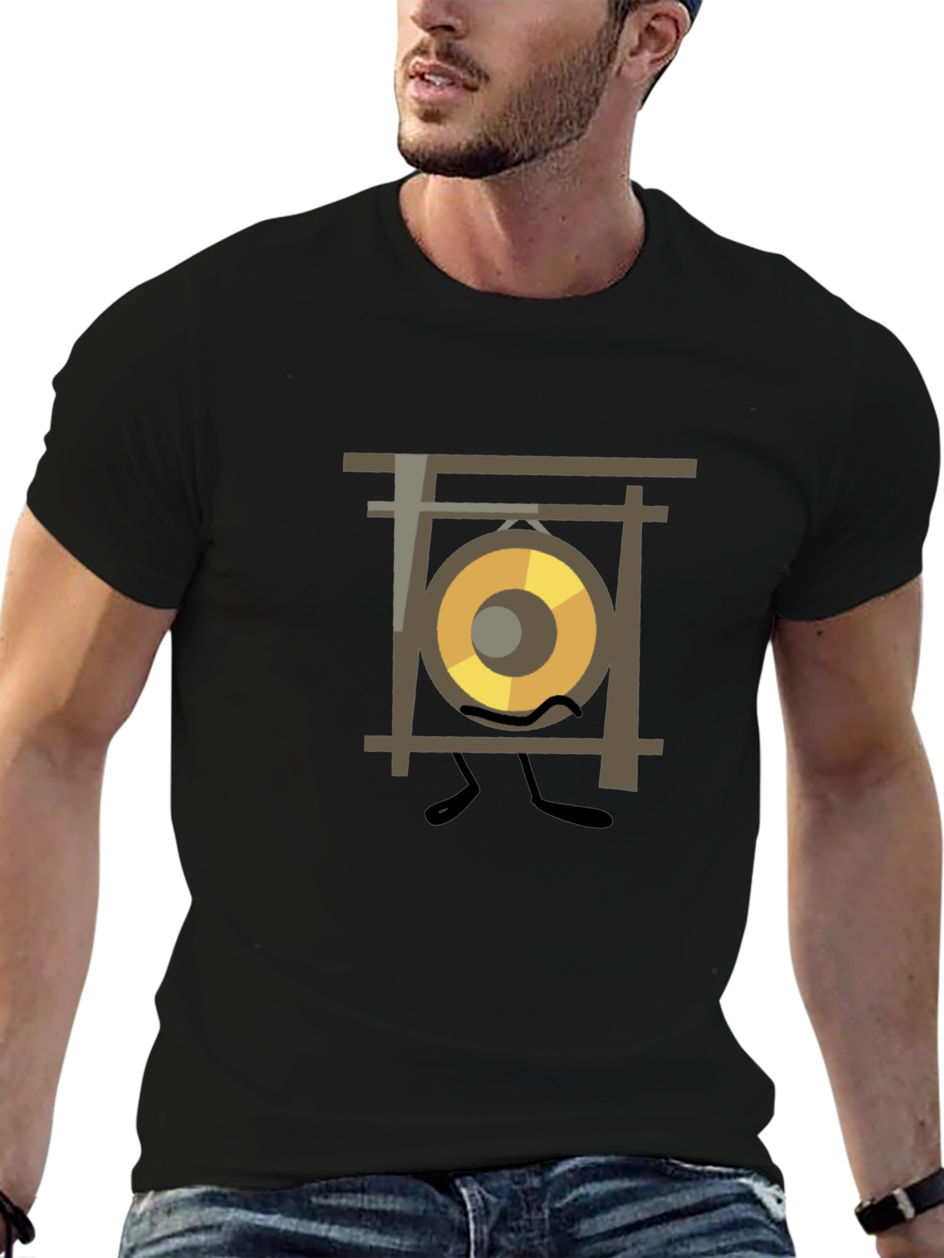 Gong Character Graphic Tee - Unique Music Lover Shirt