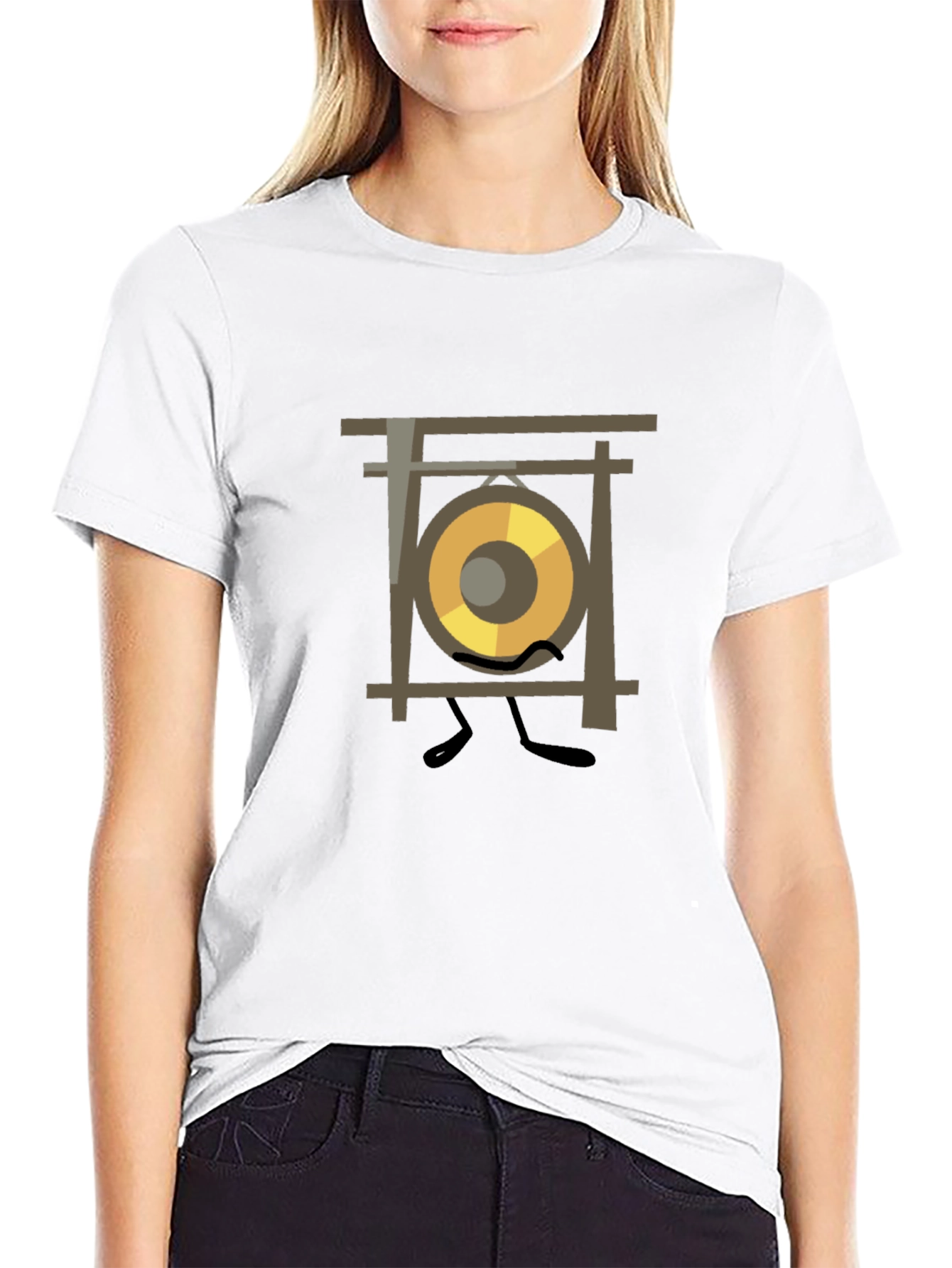 Gong Character Graphic Tee - Unique Music Lover Shirt