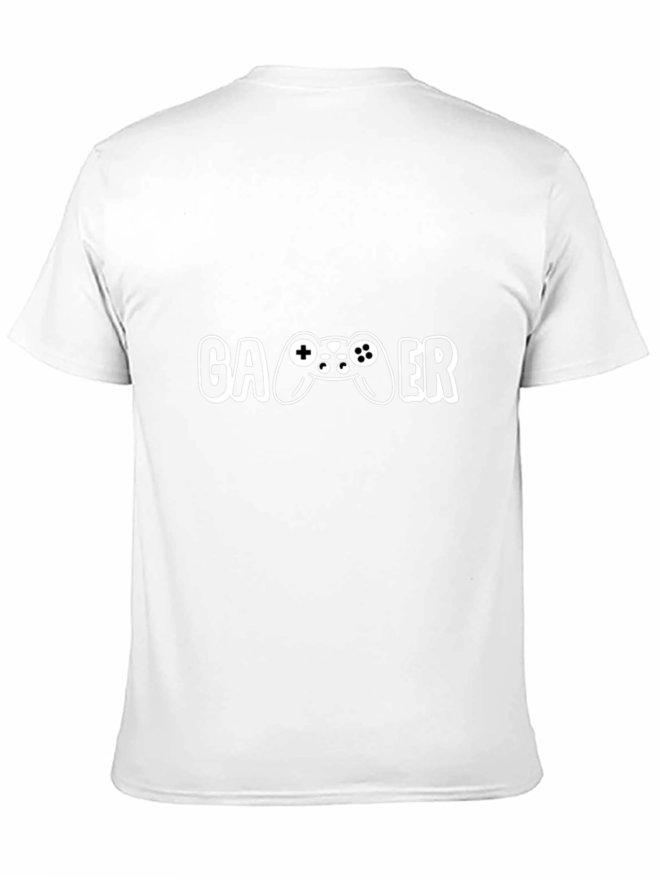 Gamer T-Shirt - Black Cotton Tee with Controller Graphic