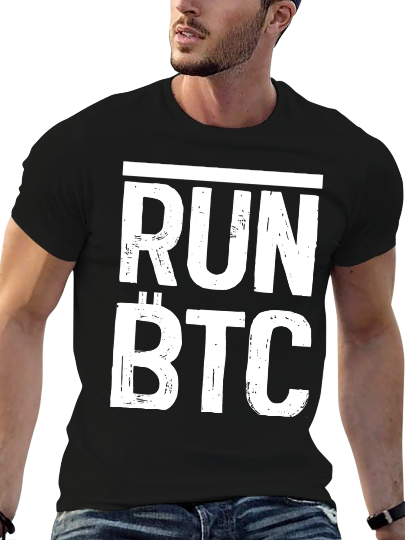 Run BTC Bitcoin Crypto T-Shirt