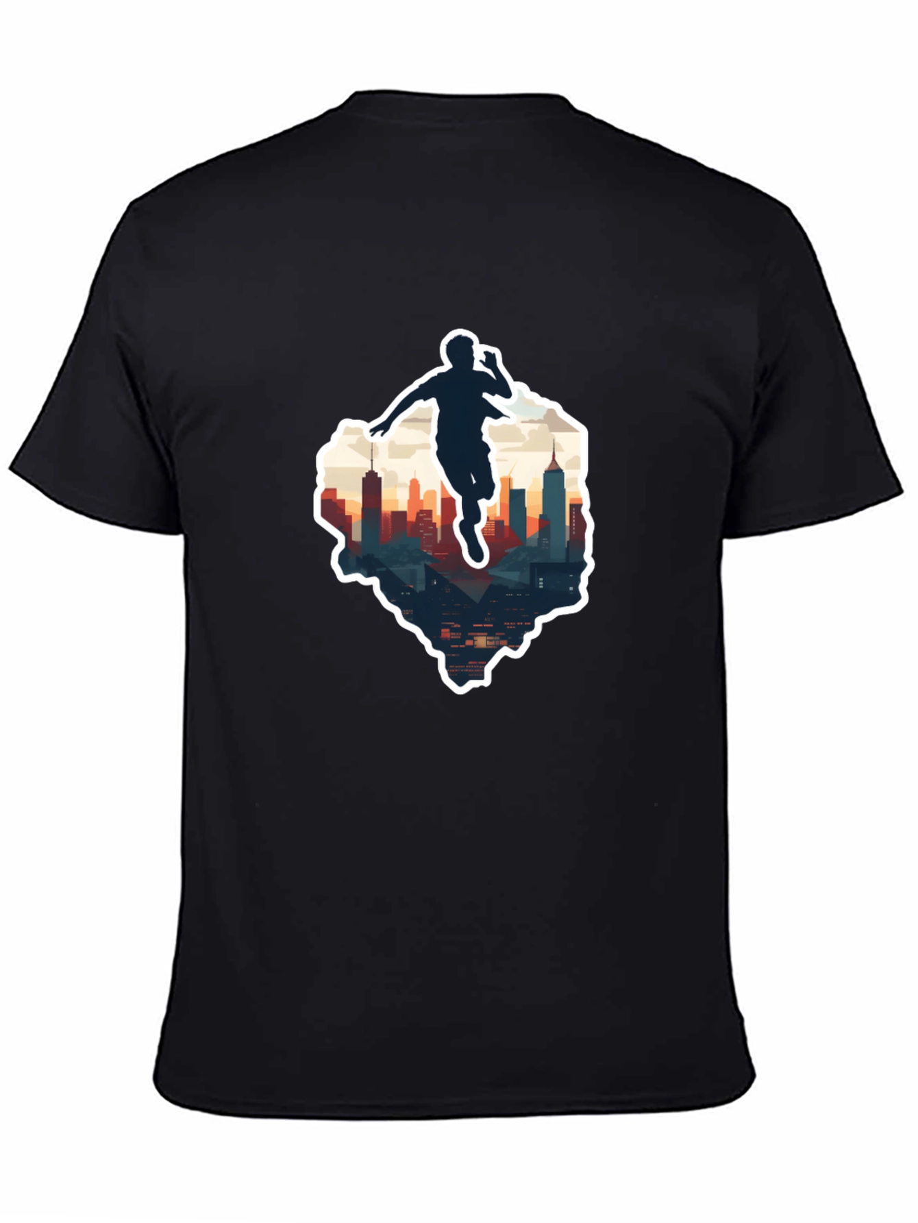 Urban Runner Graphic Tee - Cool Cityscape Design