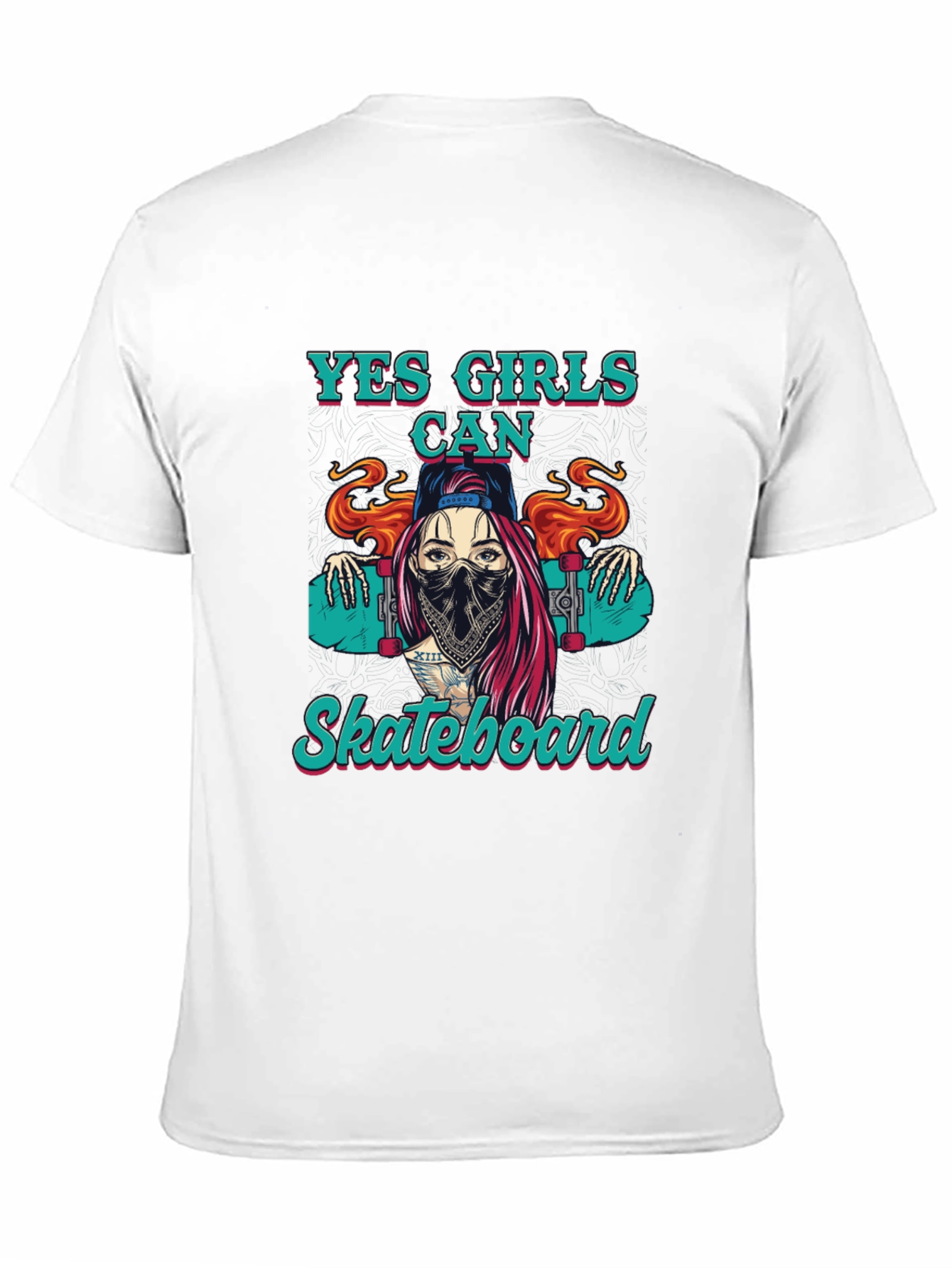 Yes Girls Can Skateboard Graphic Tee