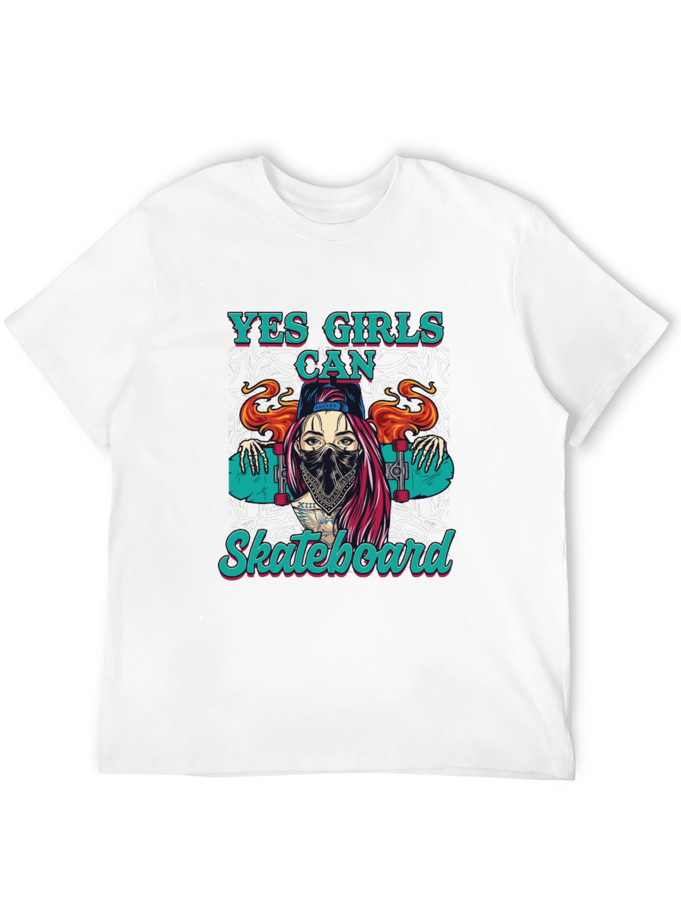 Yes Girls Can Skateboard Graphic Tee