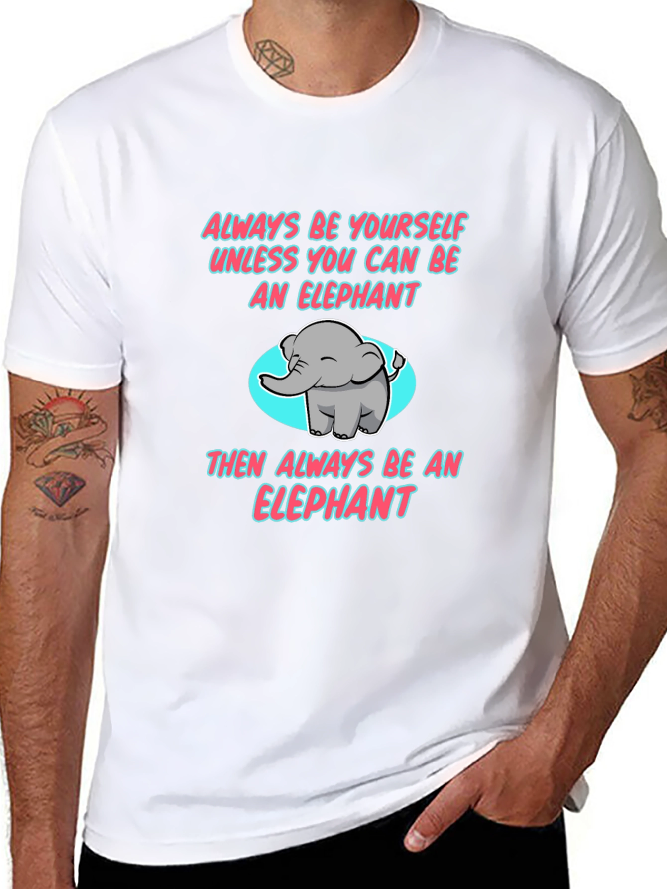 Elephant Graphic T-Shirt - Be Yourself!