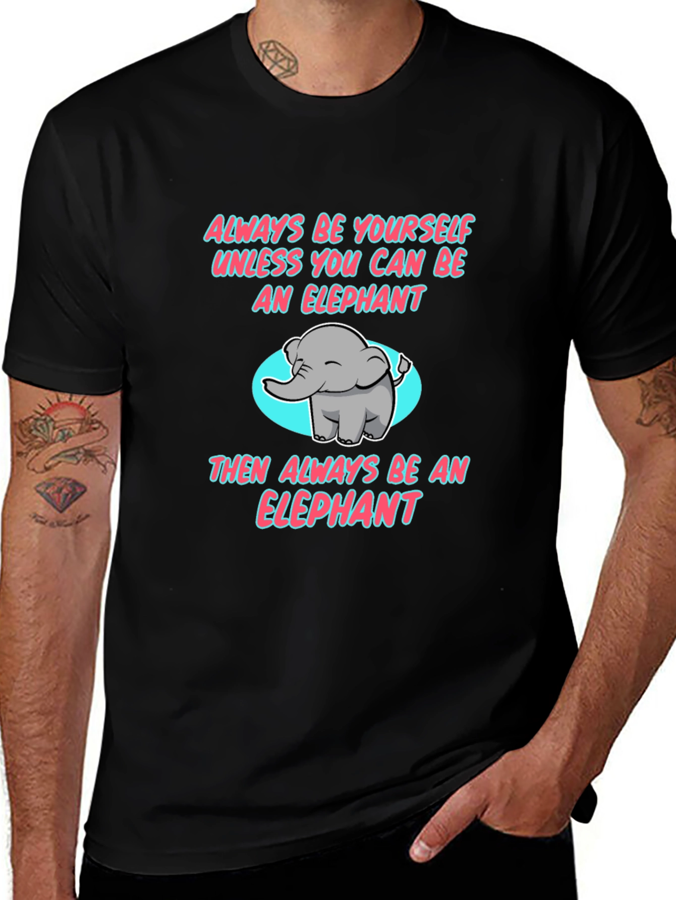 Elephant Graphic T-Shirt - Be Yourself!