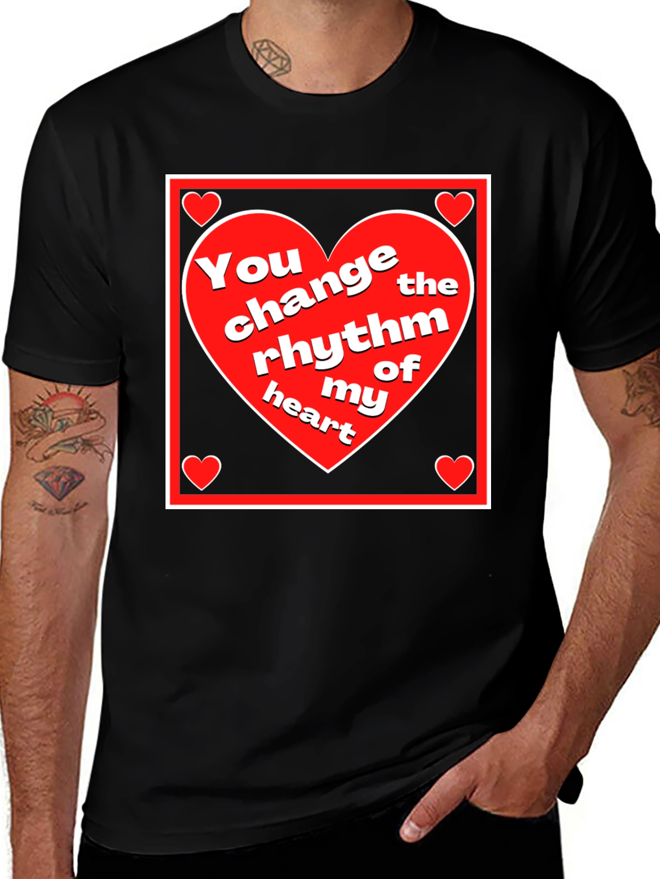 Rhythm of My Heart Graphic Tee - Black