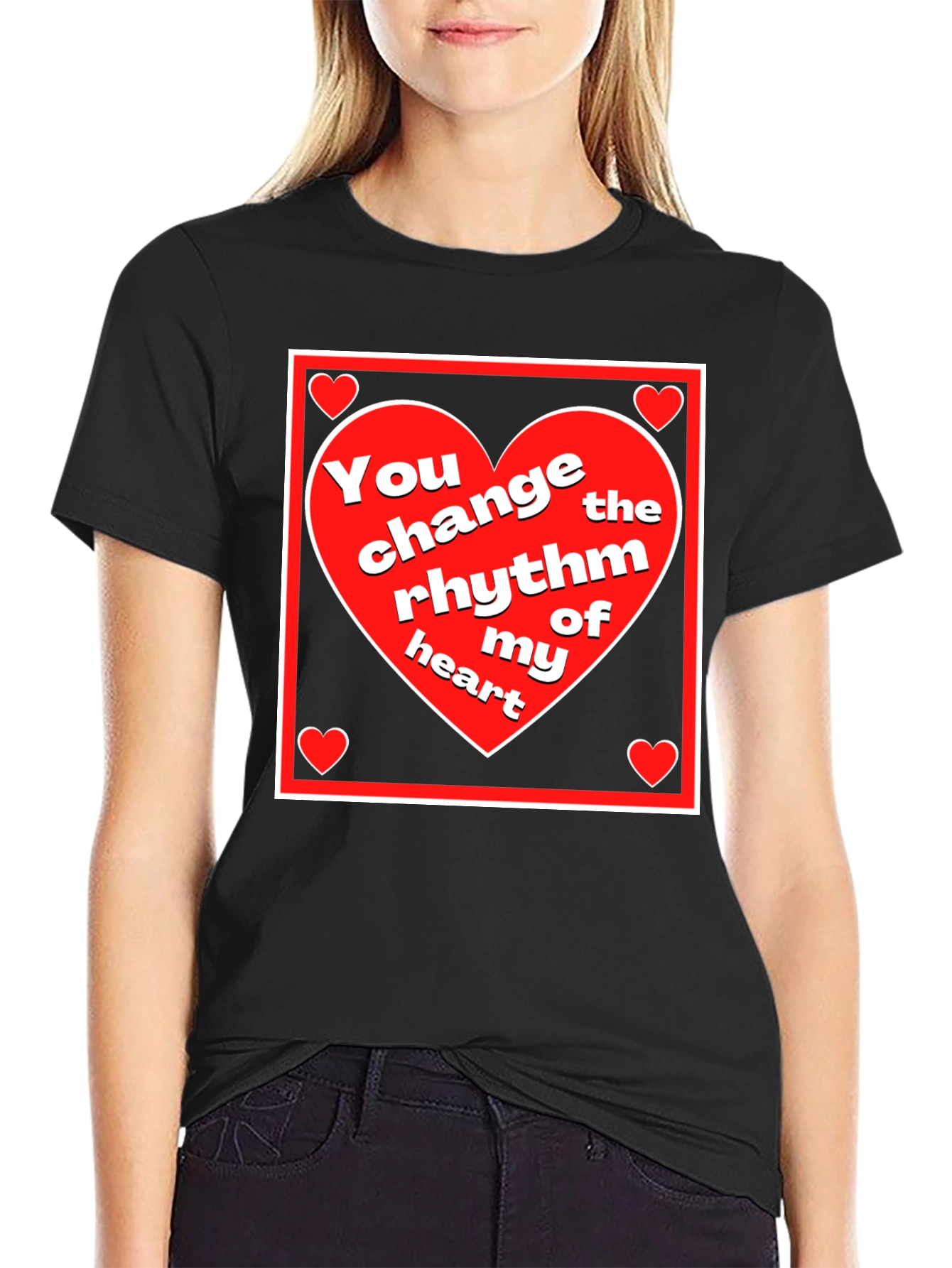 Rhythm of My Heart Graphic Tee - Black