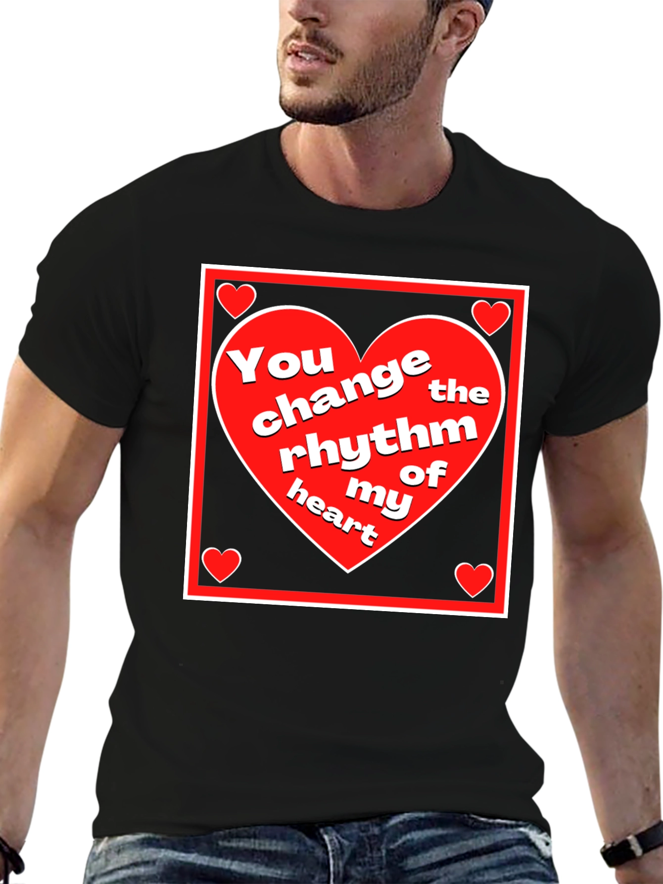 Rhythm of My Heart Graphic Tee - Black