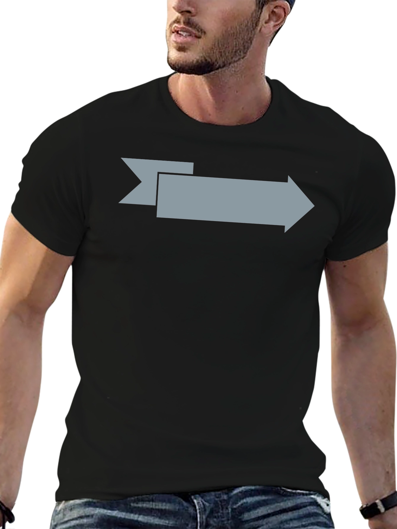Arrow Graphic Mens Black T-Shirt