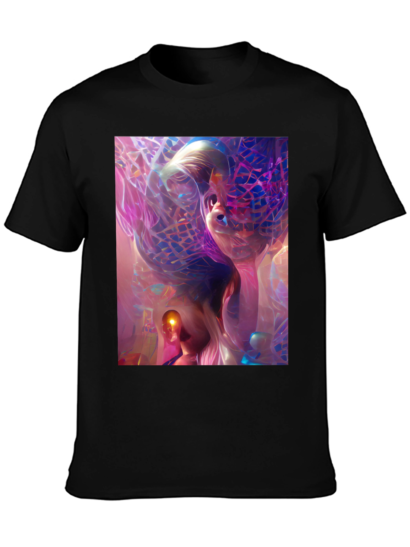 Abstract Art Print Black T-Shirt - Unique Graphic Tee
