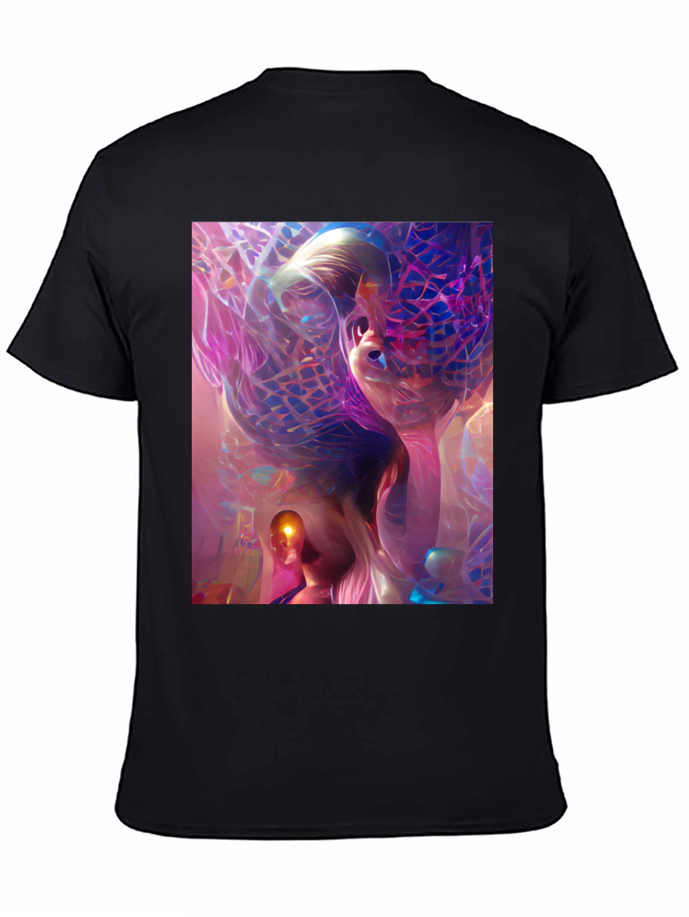 Abstract Art Print Black T-Shirt - Unique Graphic Tee