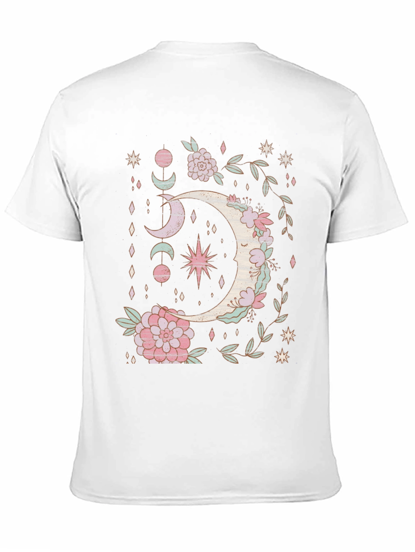 Boho Moon & Floral Graphic Tee