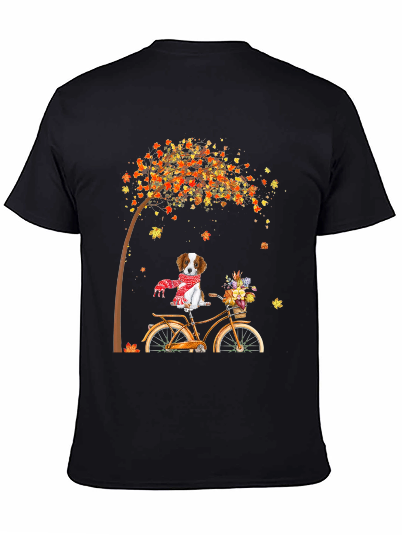 Dog on Bike Autumn T-Shirt